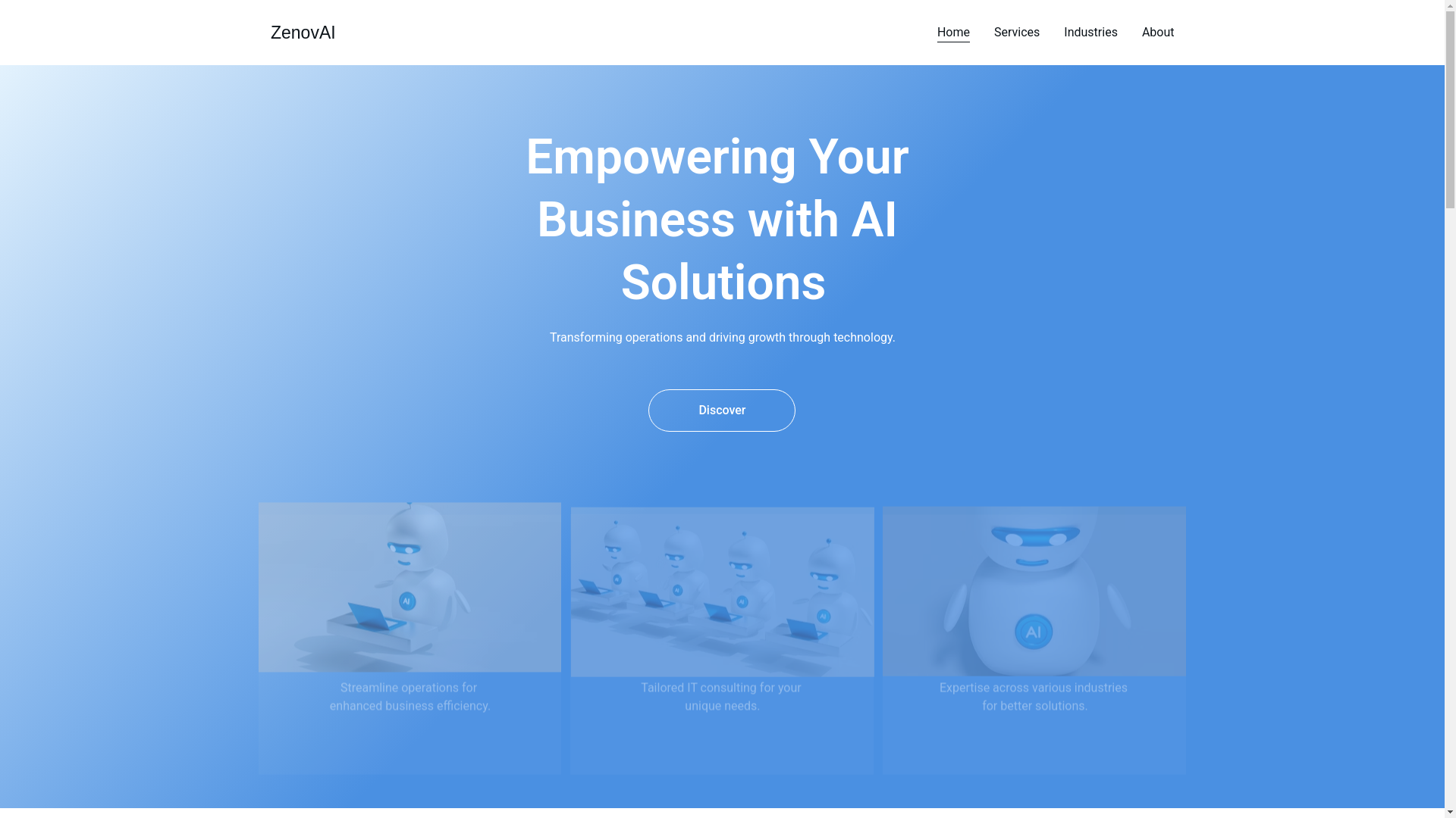 website screenshot of https://zenovai.pro/