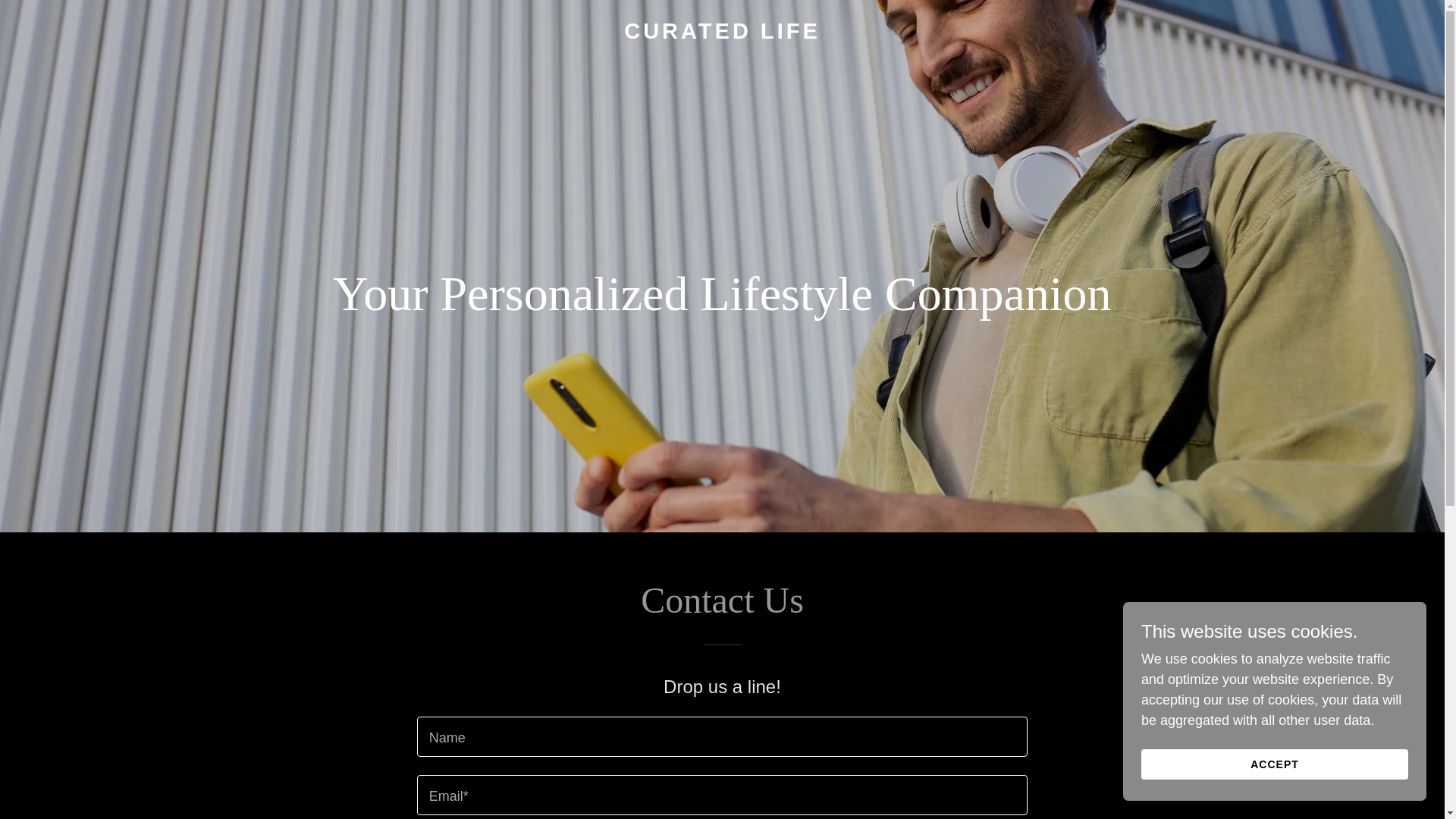 website screenshot of https://curatedlifeapp.com/