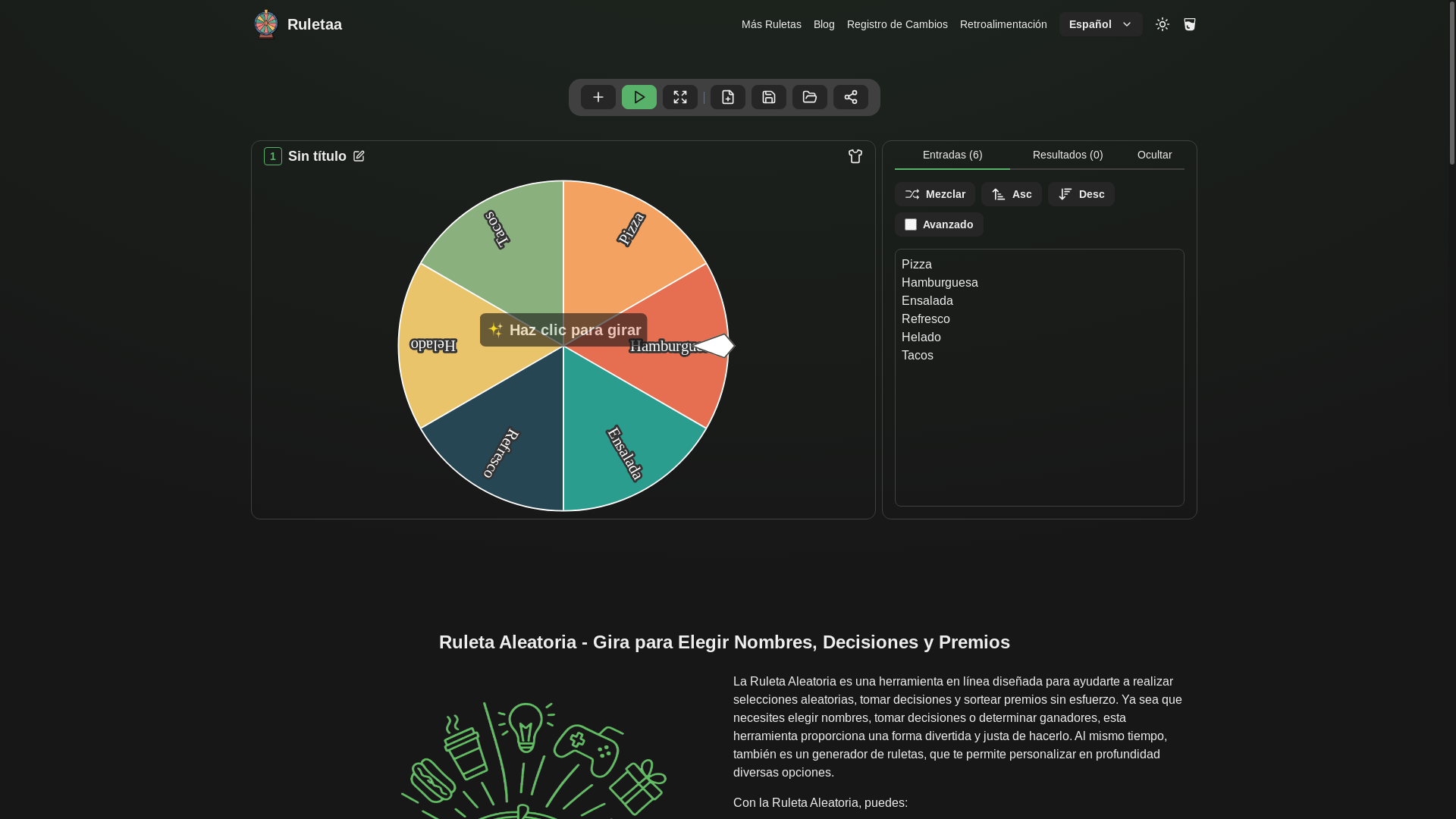 website screenshot of https://ruleta-a5r.pages.dev/