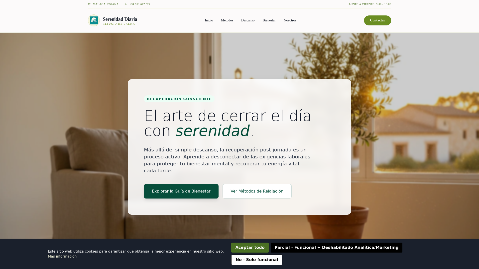 website screenshot of https://recuperacionpostjornho.info/