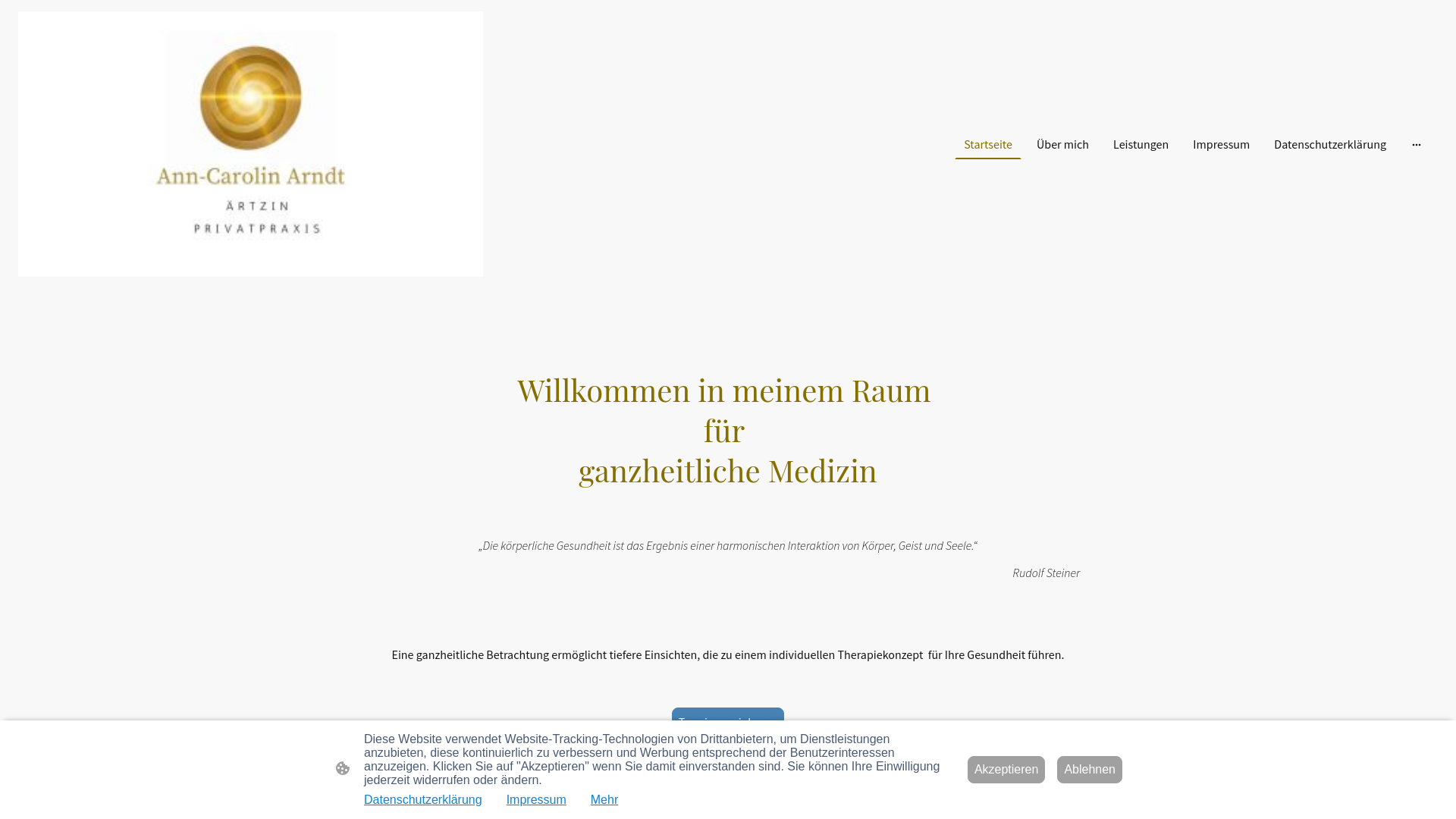 website screenshot of https://ganzheitsmedizin-arndt.de