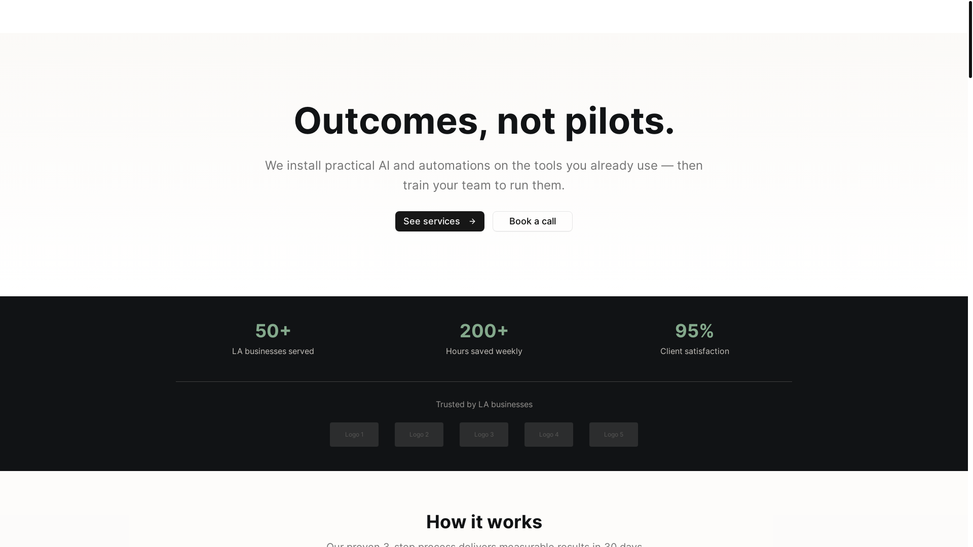 website screenshot of https://practicalailabs.us/