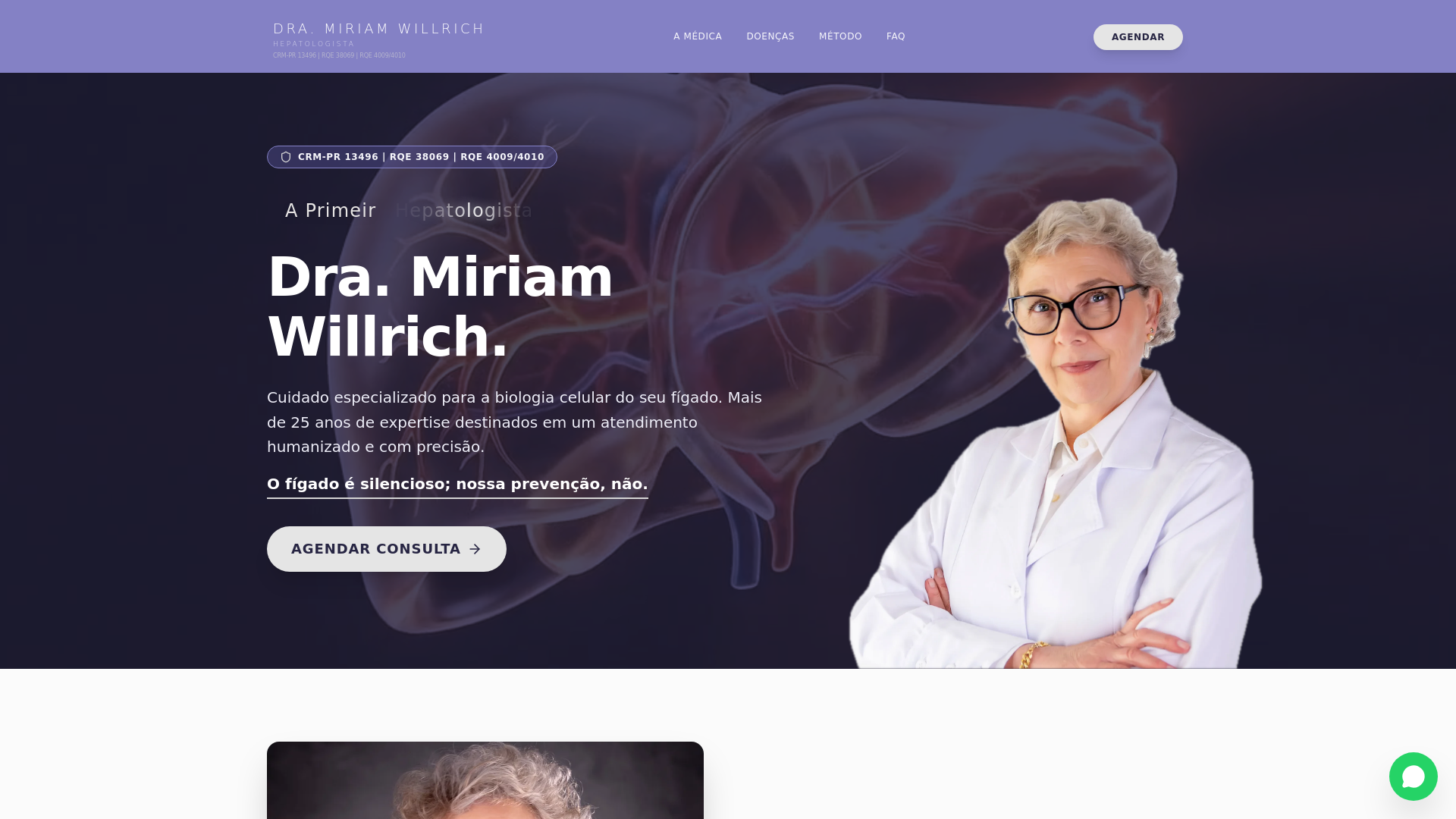 website screenshot of https://hepatologistaemfoz.com.br/