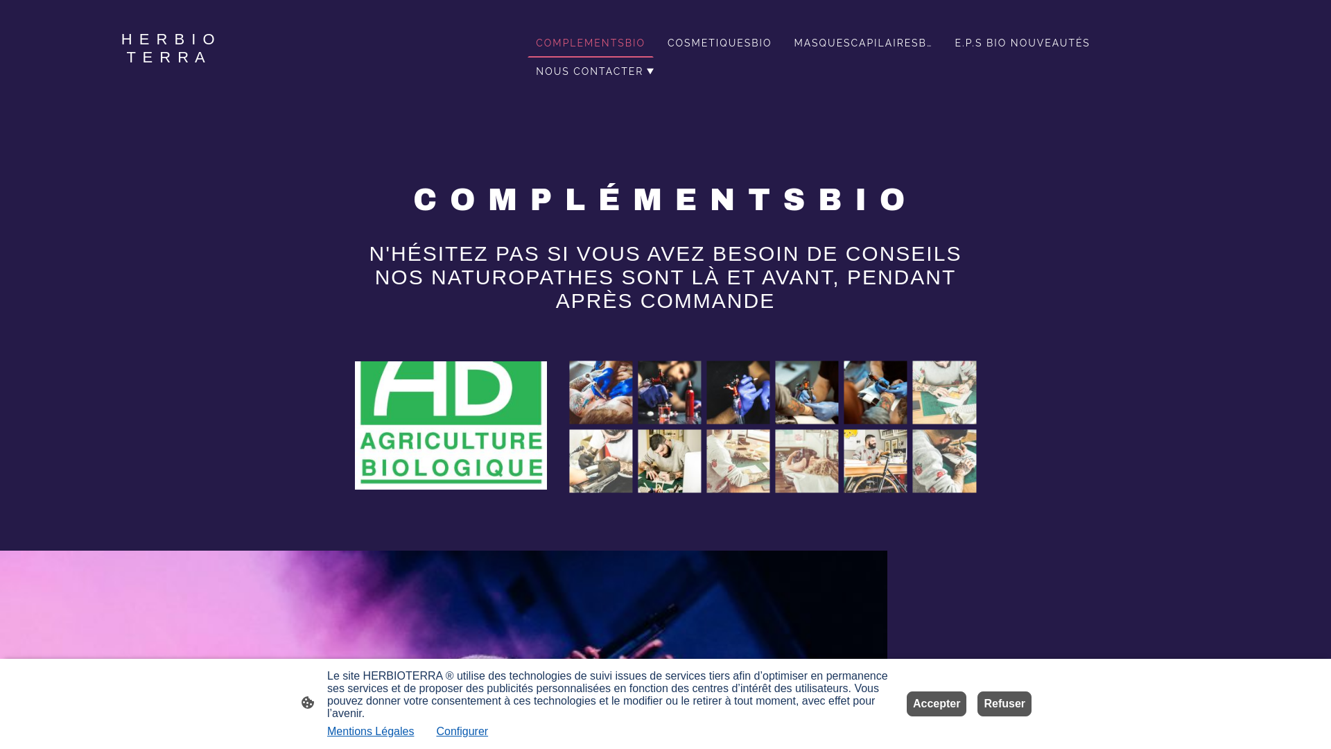 website screenshot of https://herbioterra.com