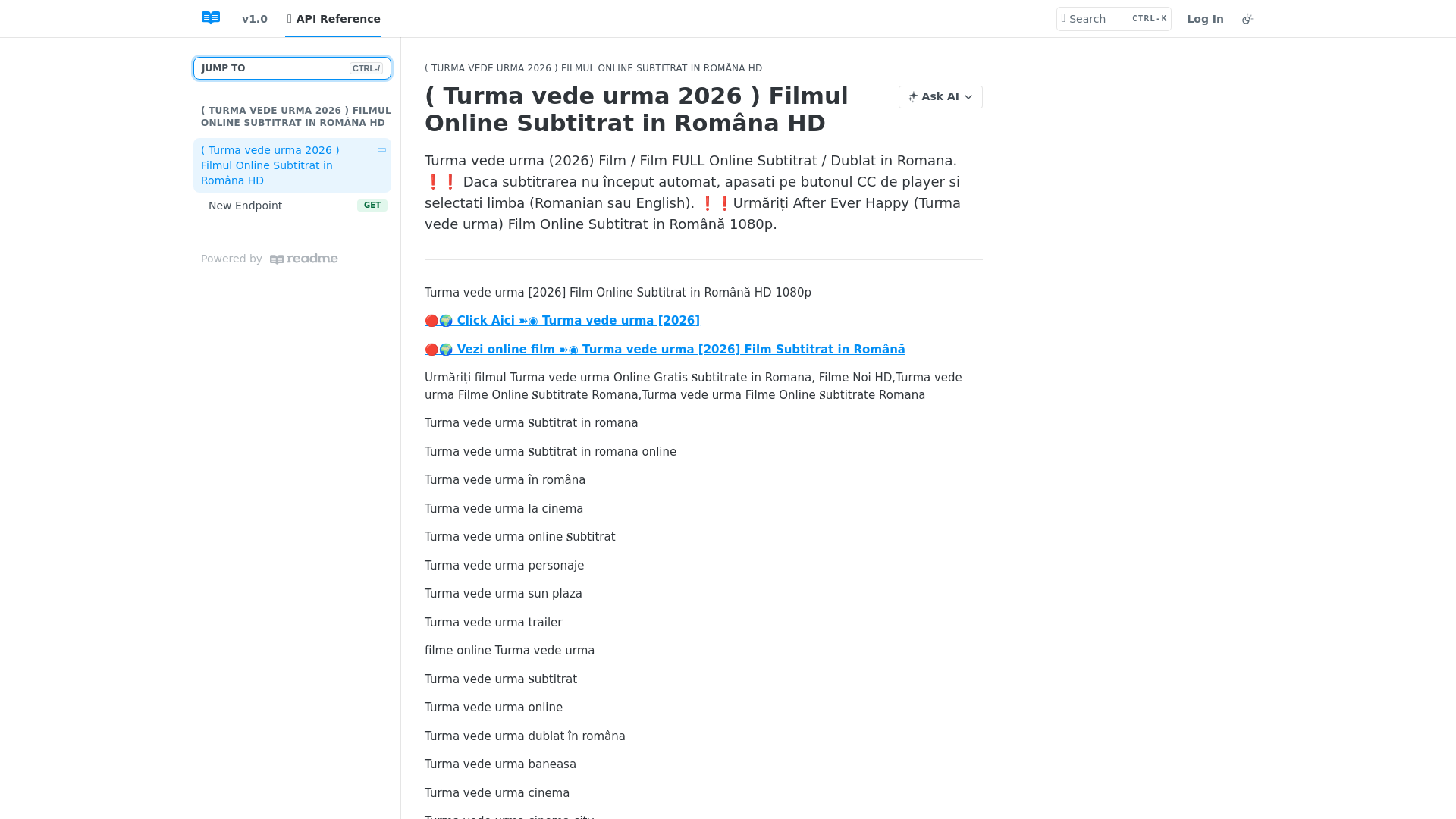 website screenshot of https://turmavedeurmaonline.readme.io/reference/turmavedeurma2026