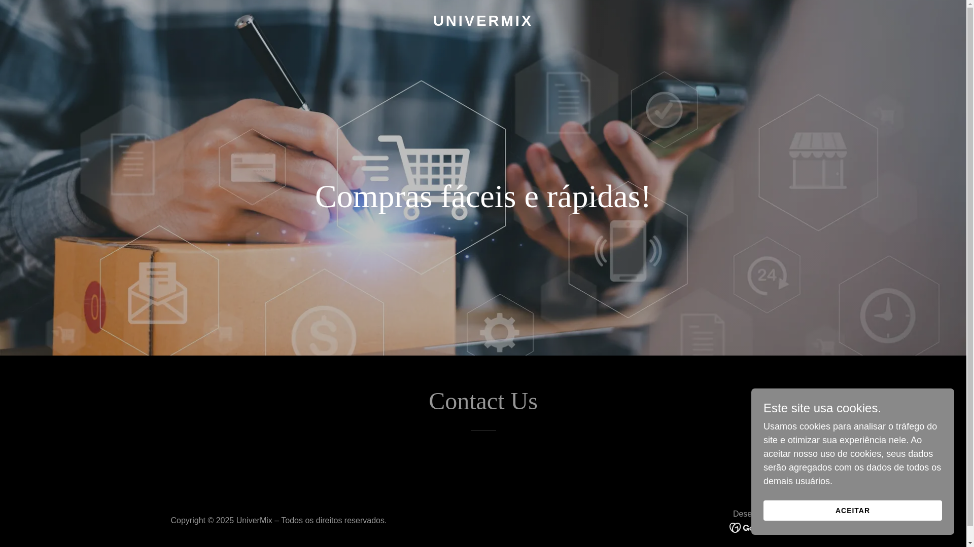 website screenshot of https://univermix.com.br/