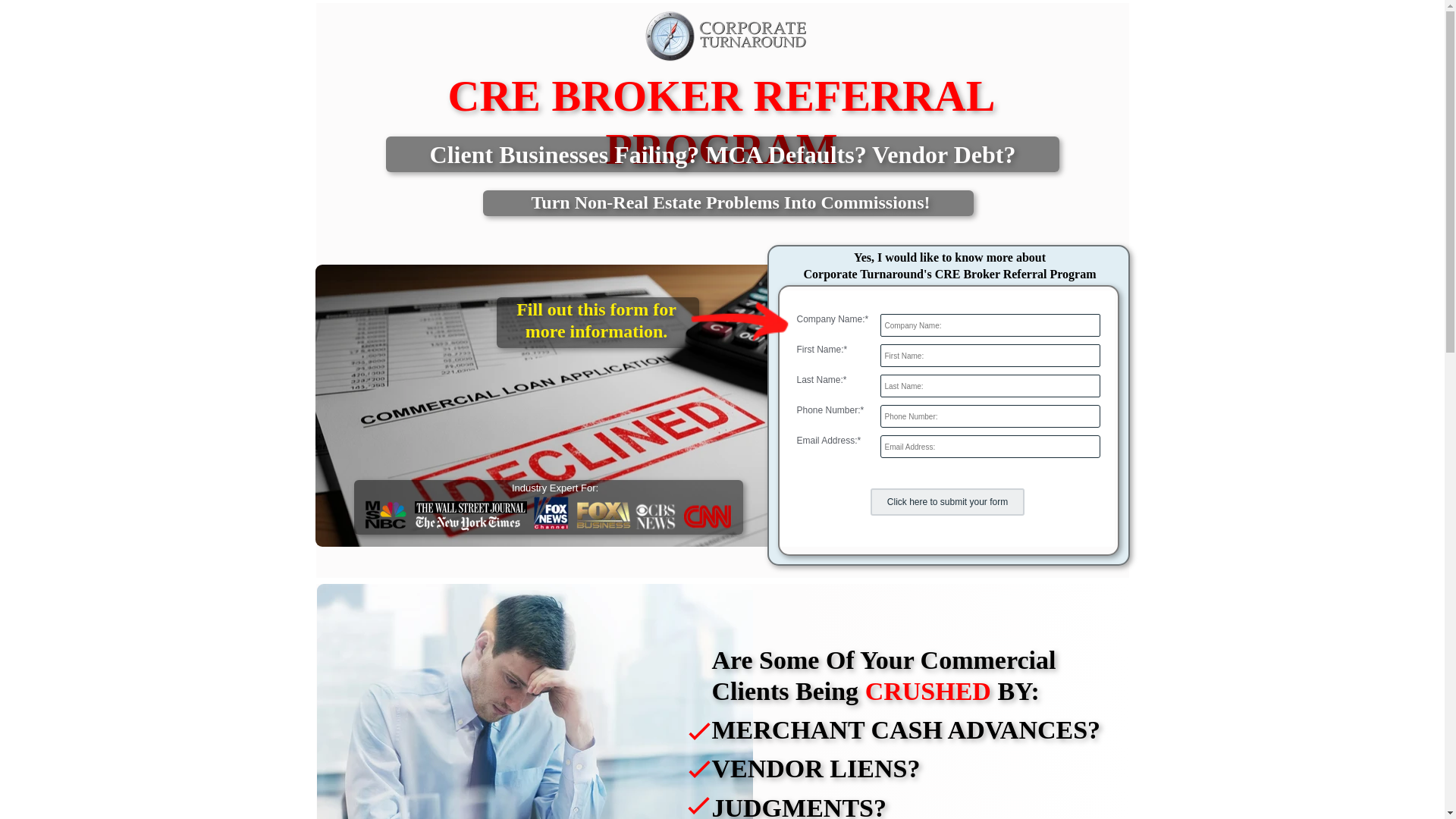 website screenshot of https://creclientrelief.com/