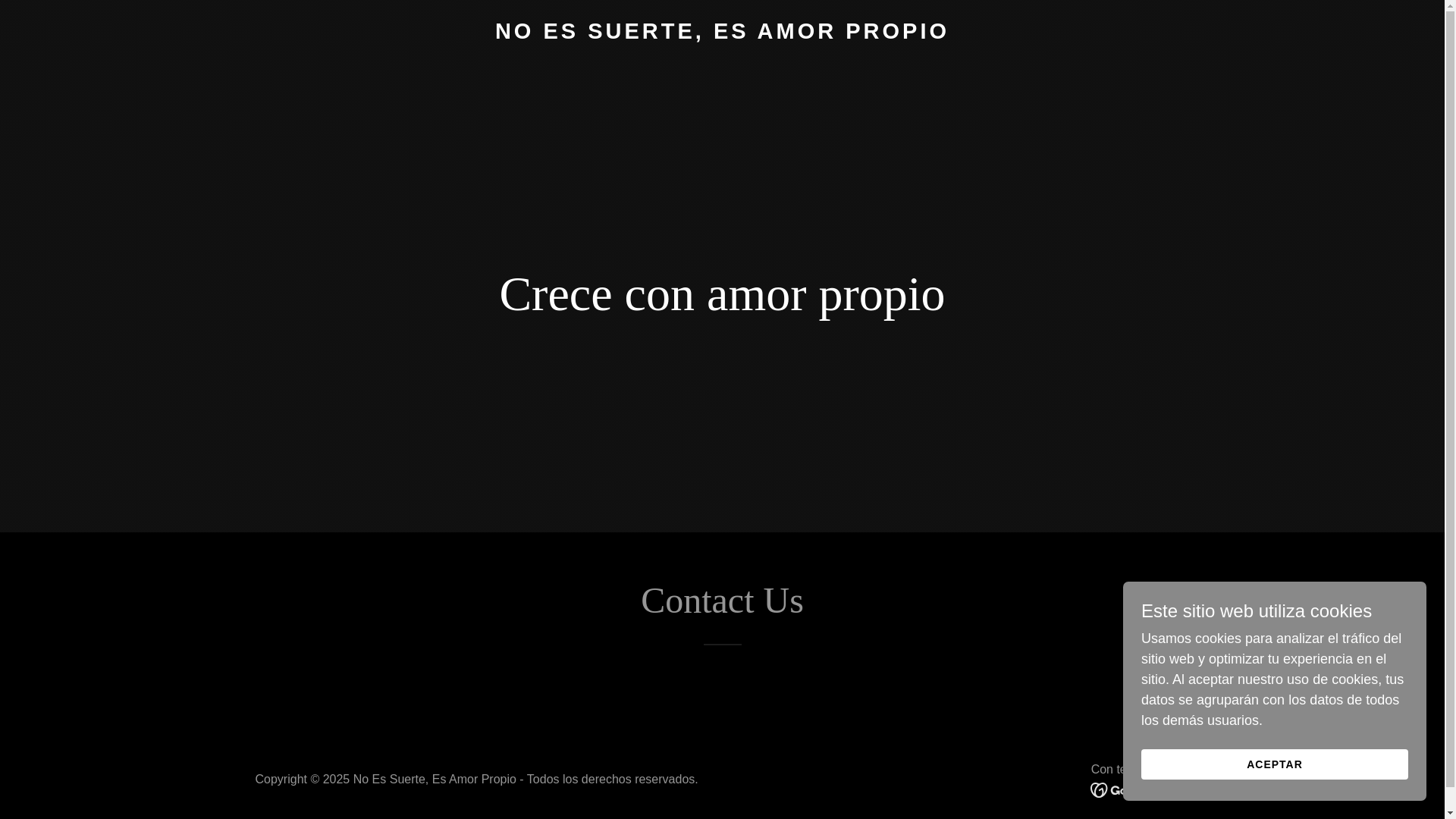 website screenshot of https://noessuerteesamorpropio.online/