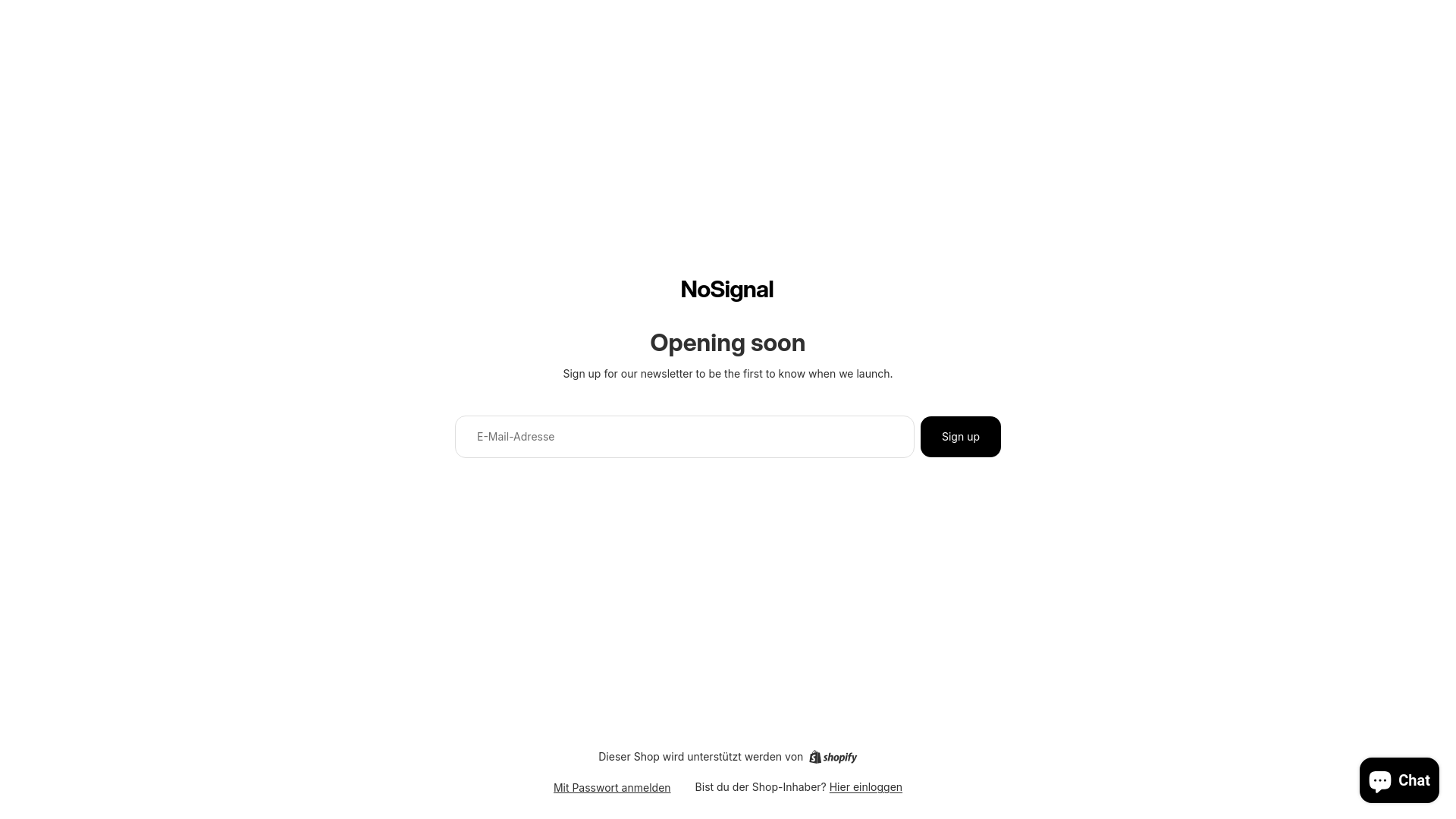website screenshot of https://nosignalvinted.com
