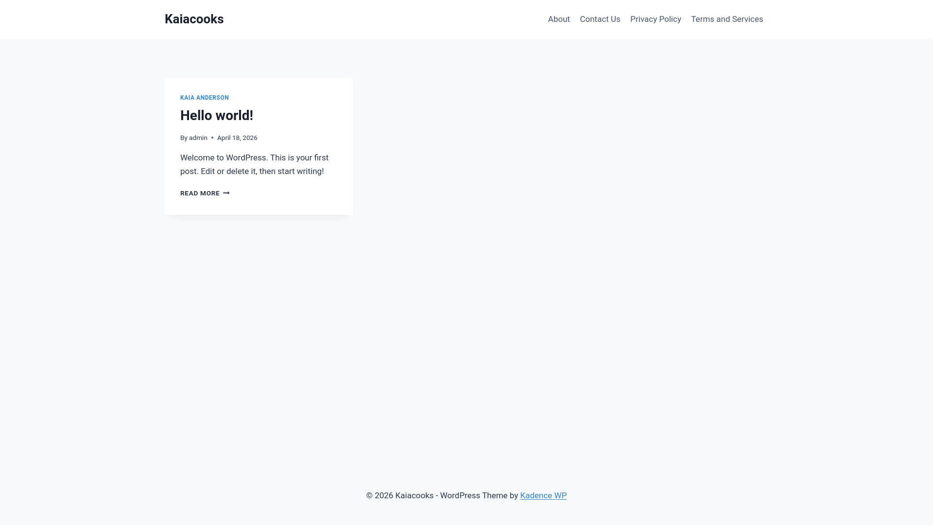 website screenshot of https://kaiacooks.com/