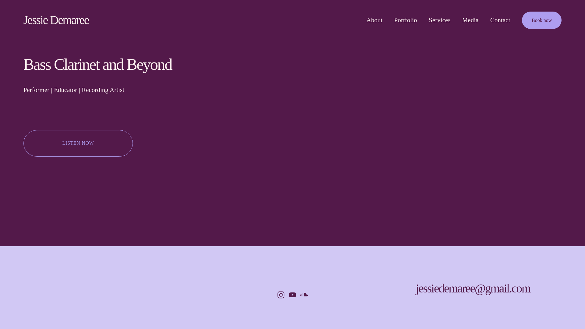 website screenshot of https://jessiedemaree.com