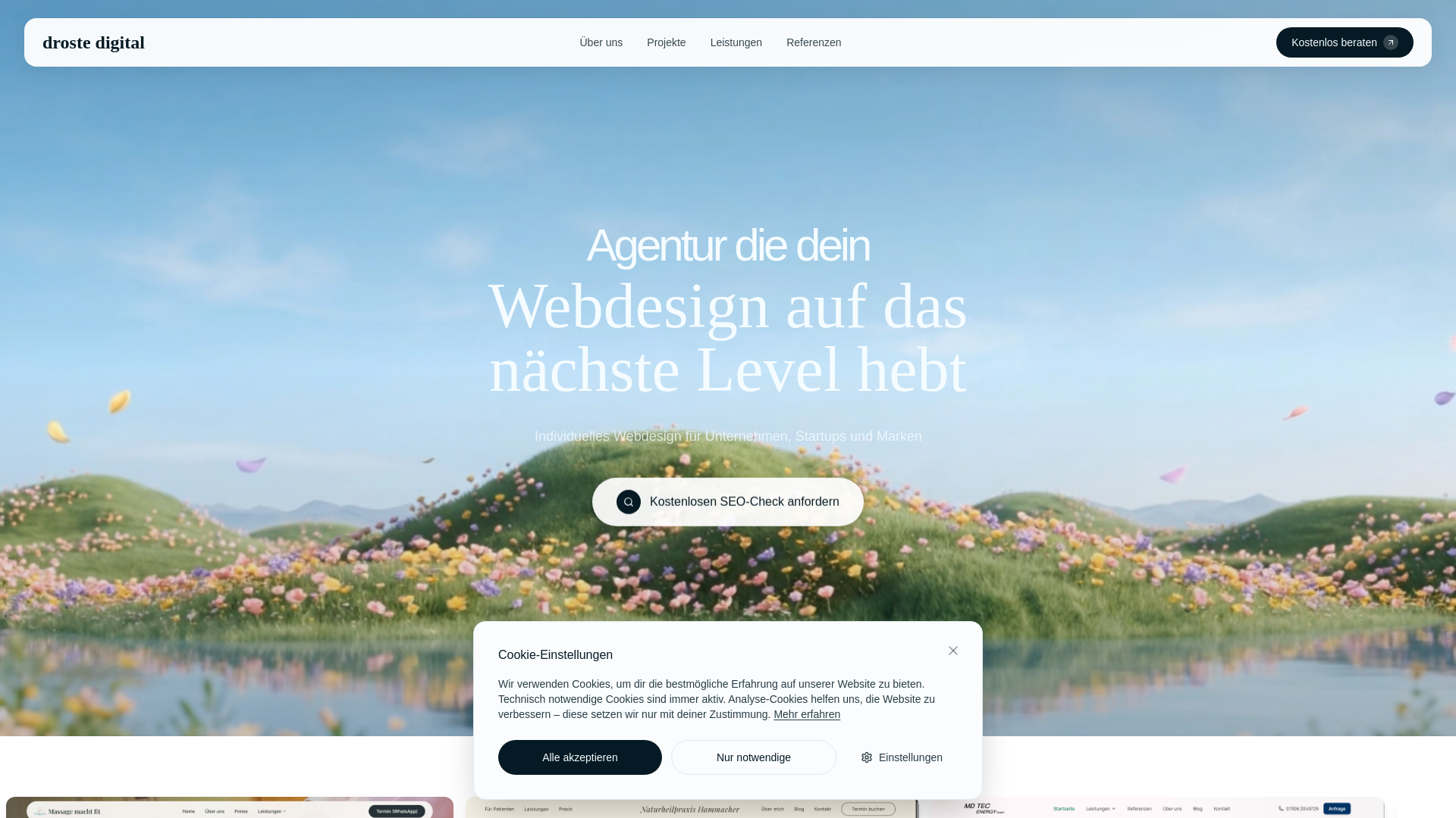 website screenshot of https://droste-digitales.de