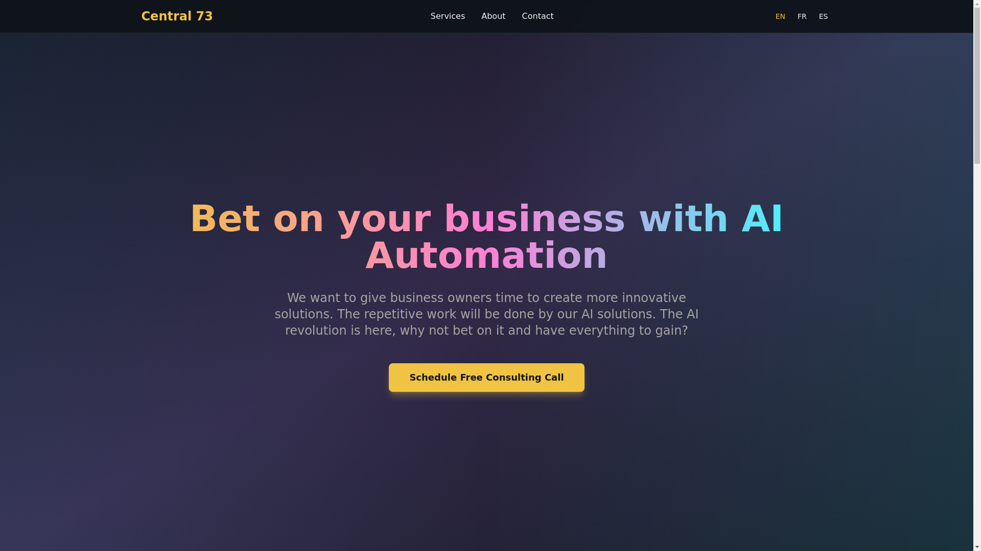 website screenshot of https://central-73.site/