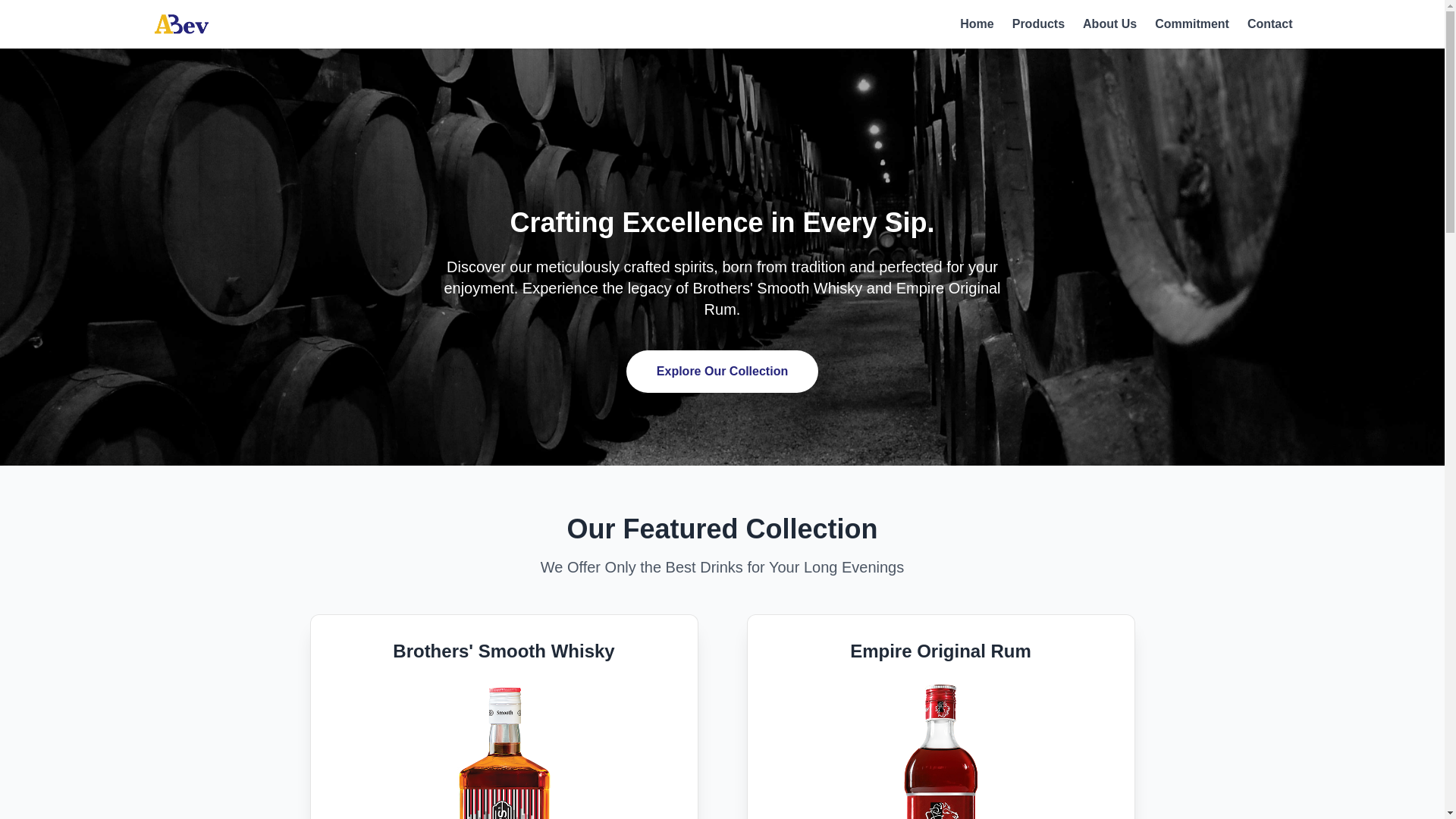 website screenshot of https://abev-website.pages.dev/