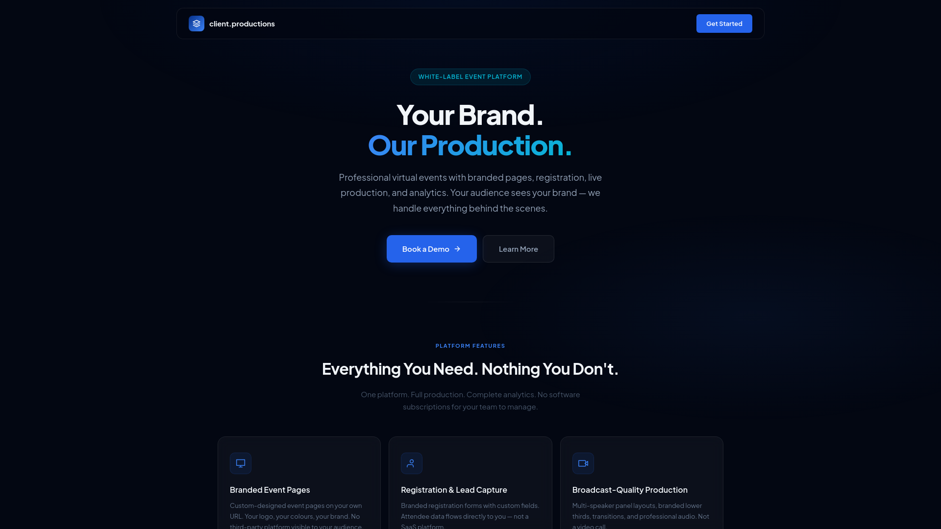 website screenshot of https://client-productions.pages.dev/