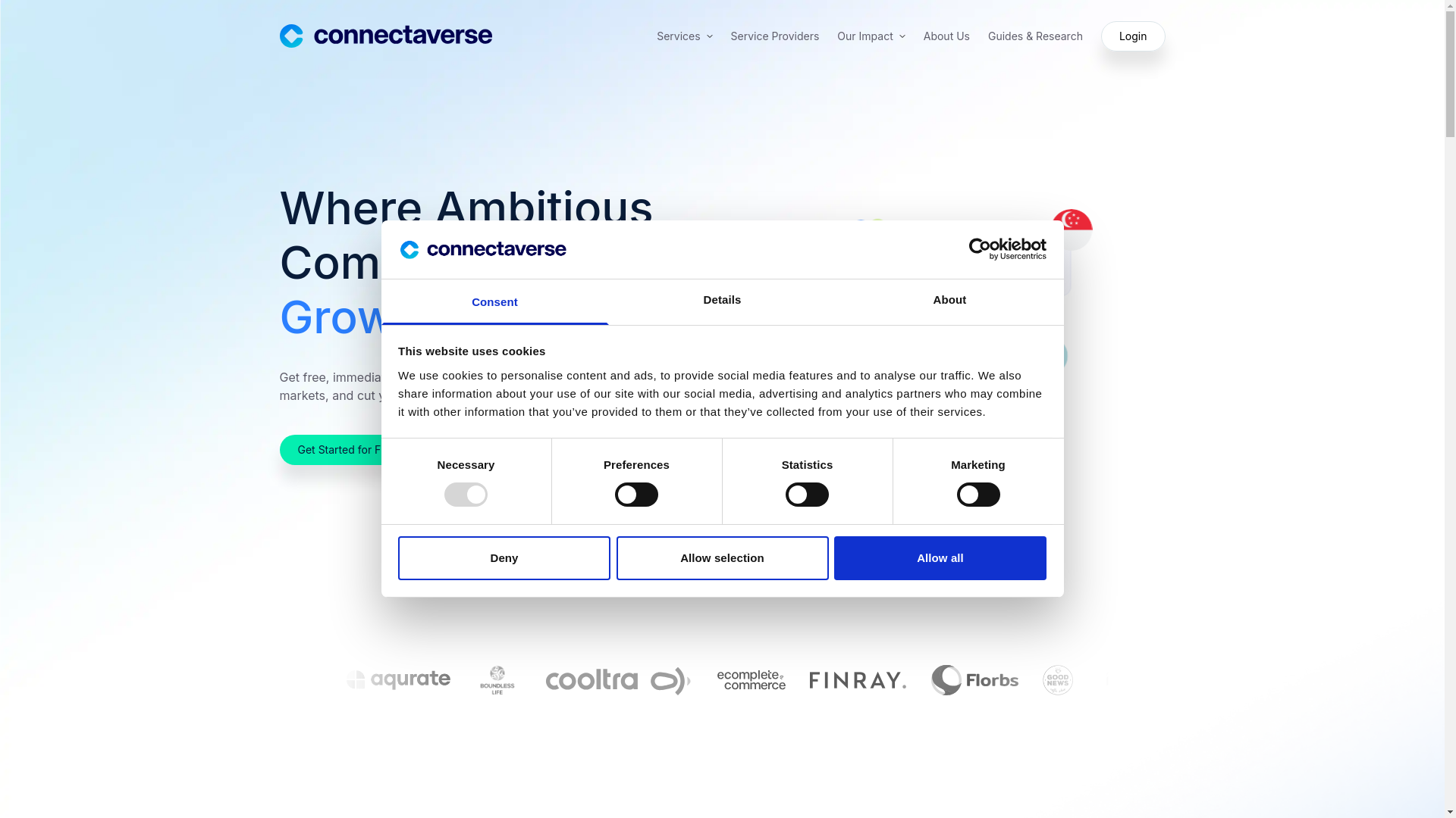 website screenshot of https://theconnectaverse.click/