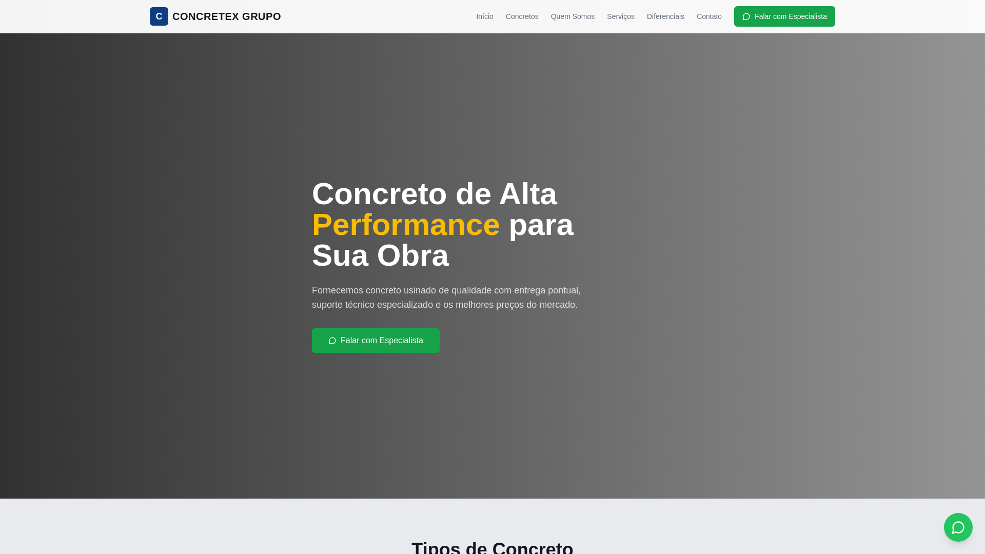 website screenshot of https://concretexgrupo.com/