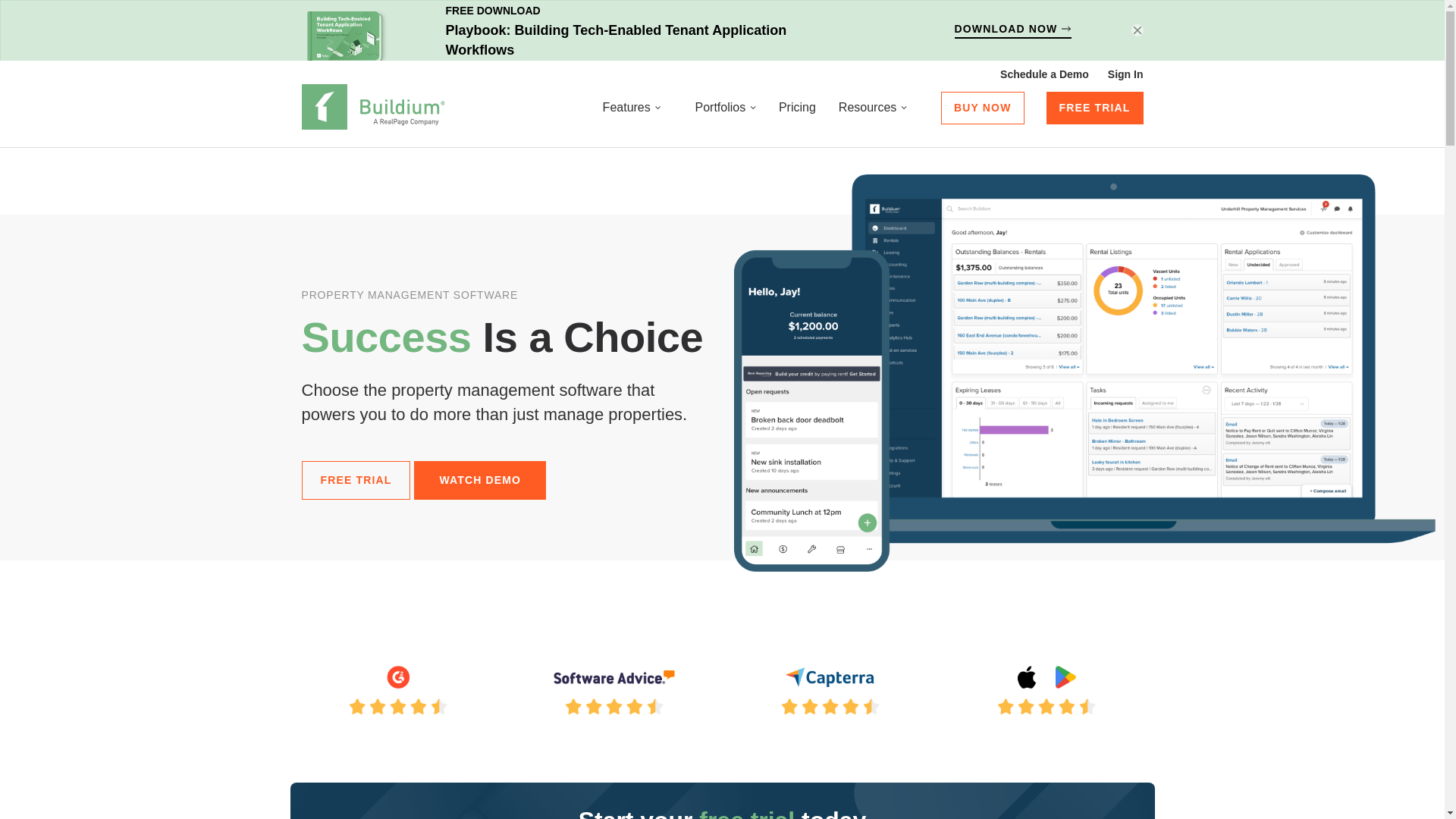 website screenshot of https://managebuilding.com/