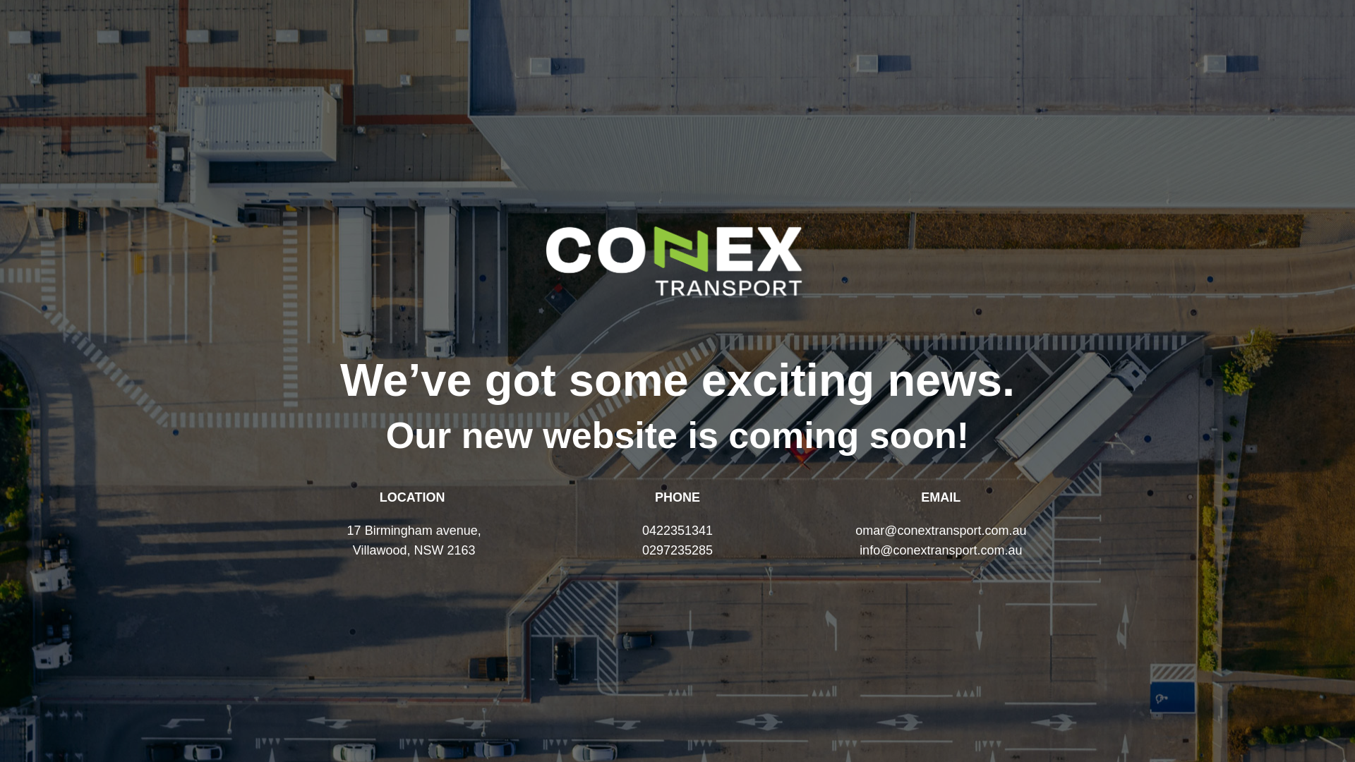 website screenshot of https://conextransport.online/