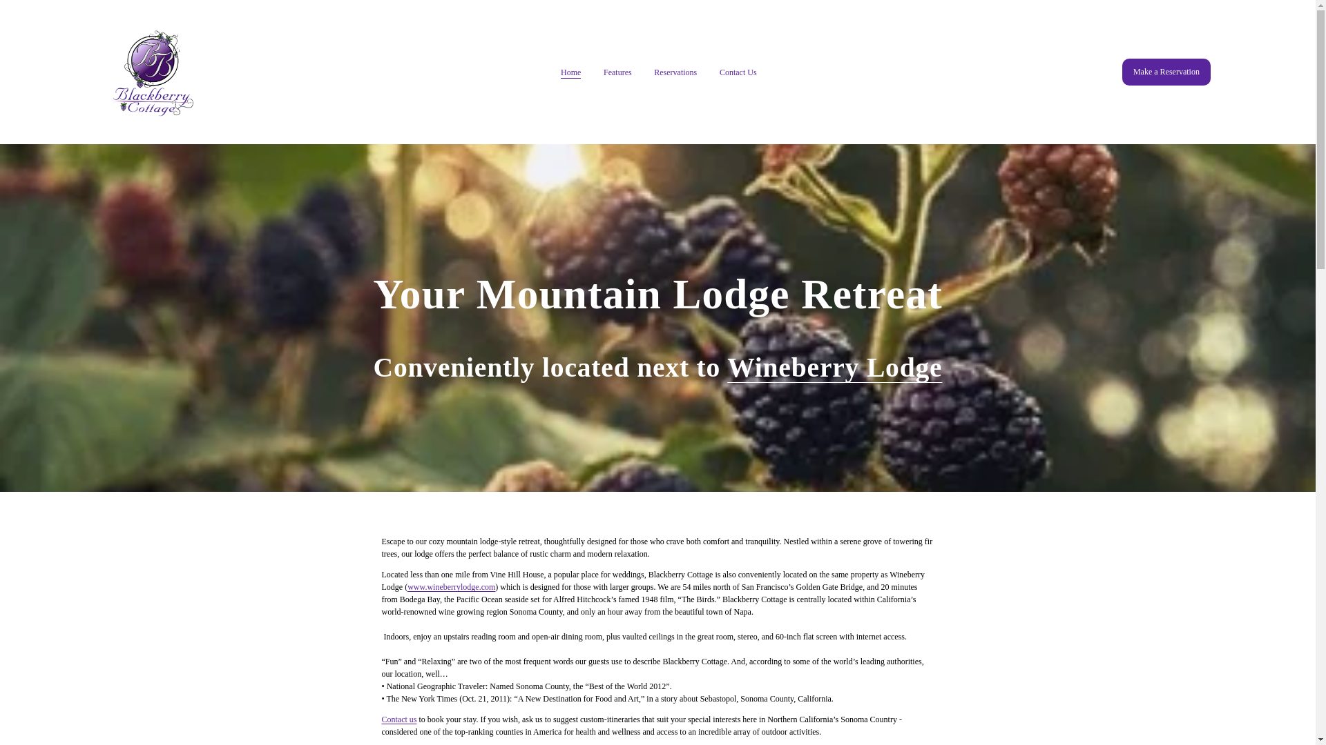 website screenshot of https://blackberrycottage.net/