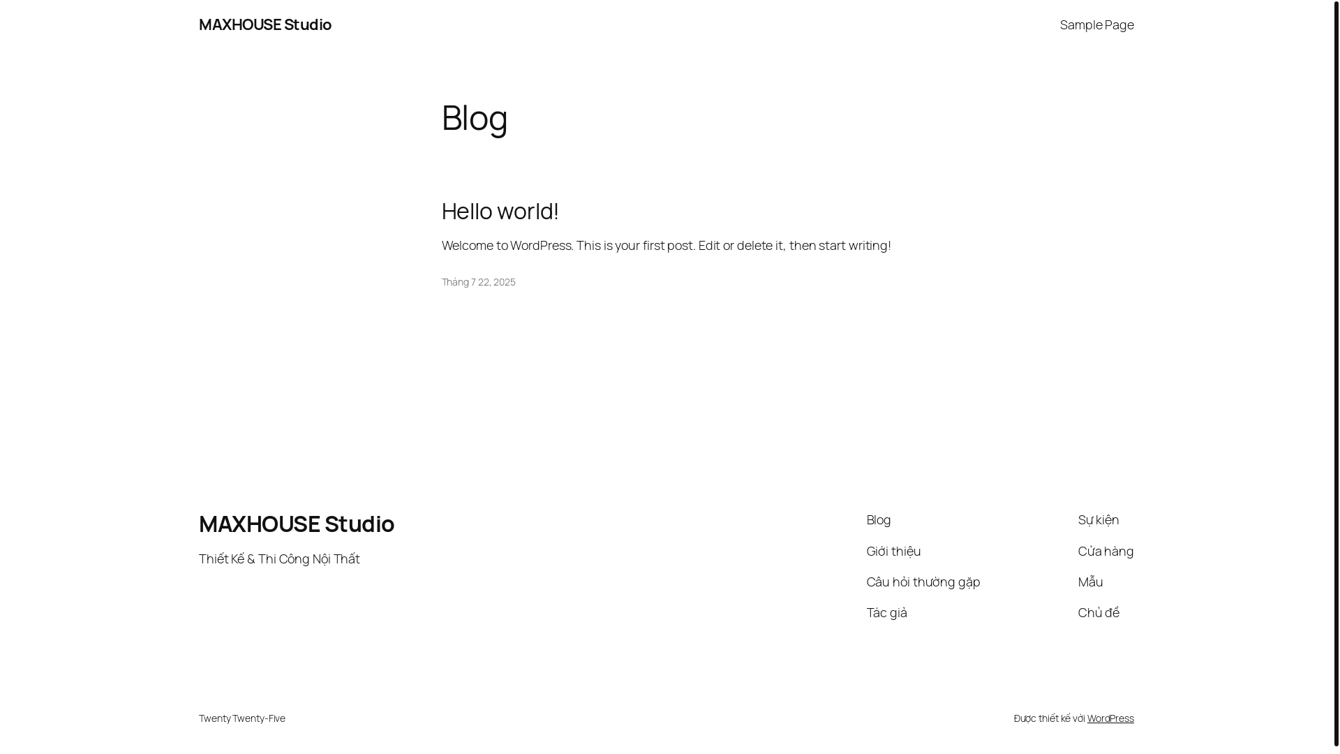 website screenshot of https://maxhousestudio.com/