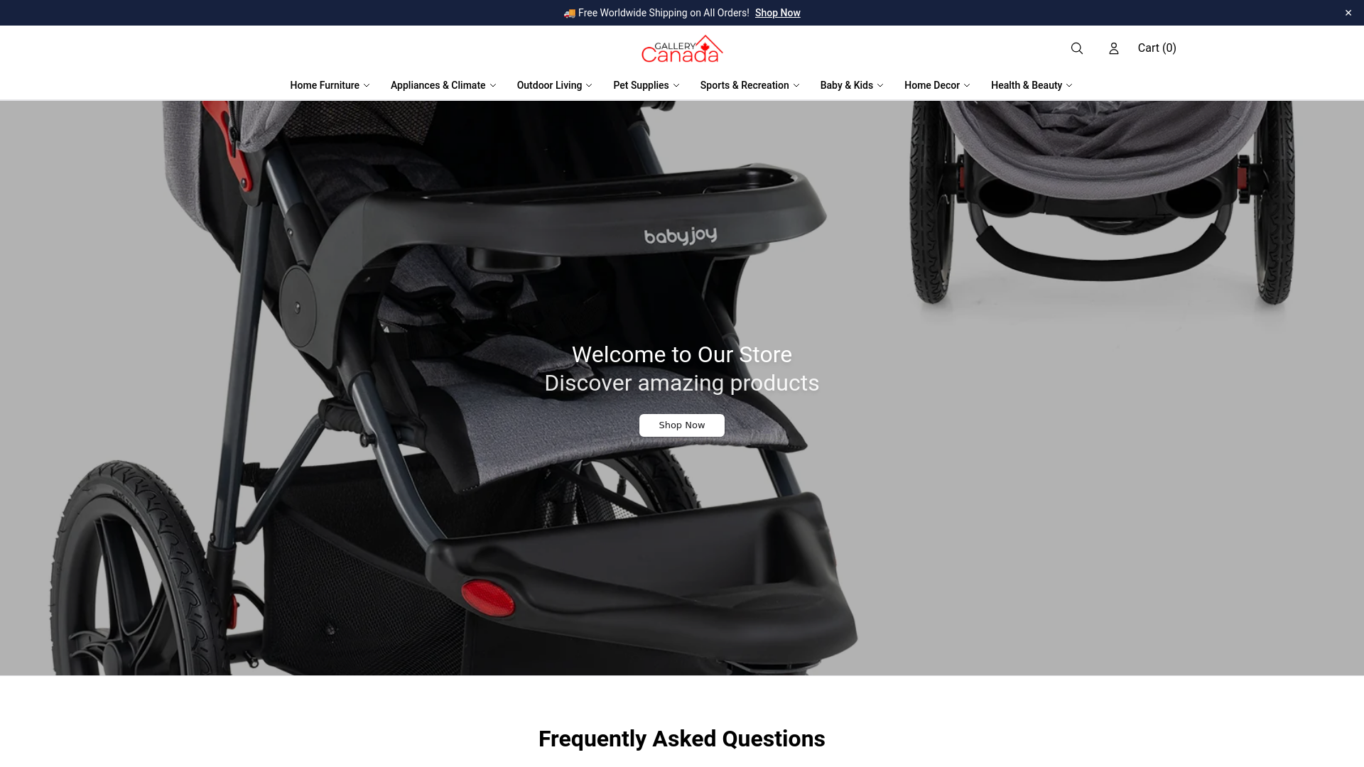 website screenshot of https://buygallerycanada.shop/