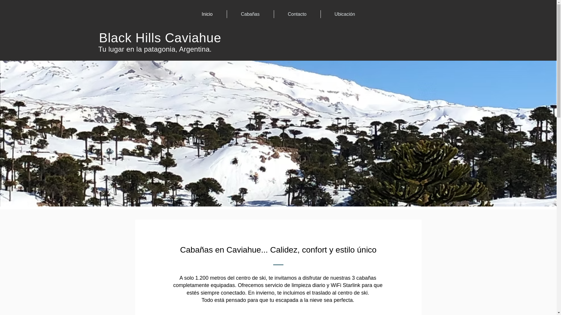 website screenshot of https://blackhills-caviahue.com/