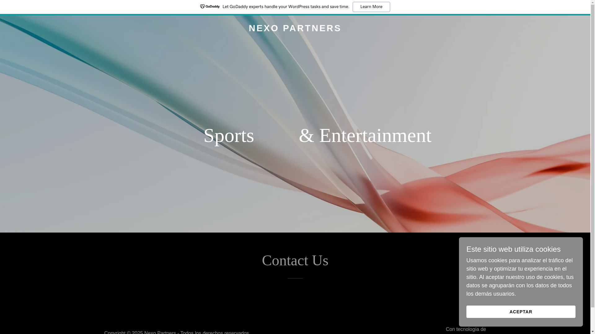 website screenshot of https://nexopartners.se/