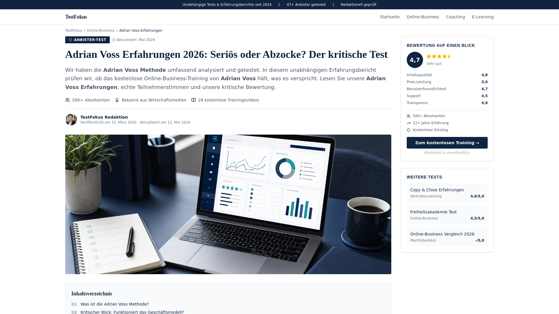 website screenshot of https://stiftungwarentest-online.com/