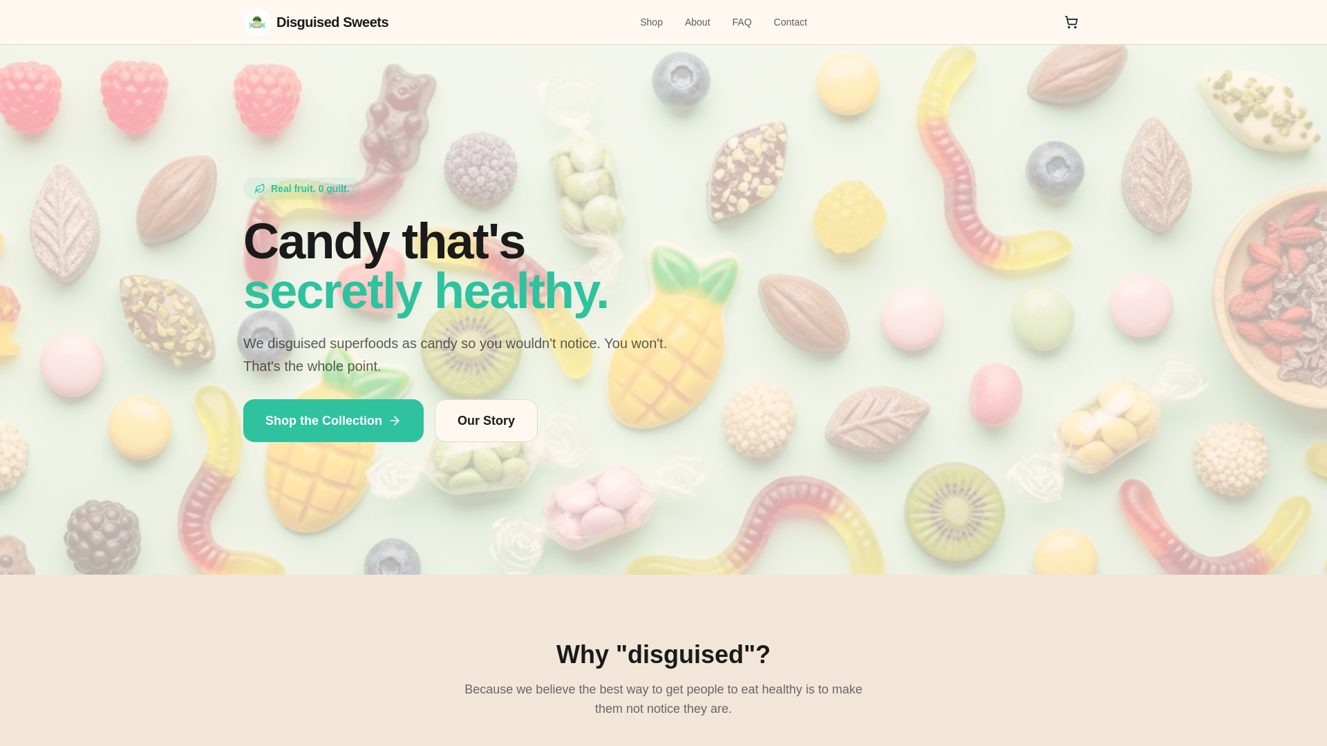 website screenshot of https://disguisedhealth.com/