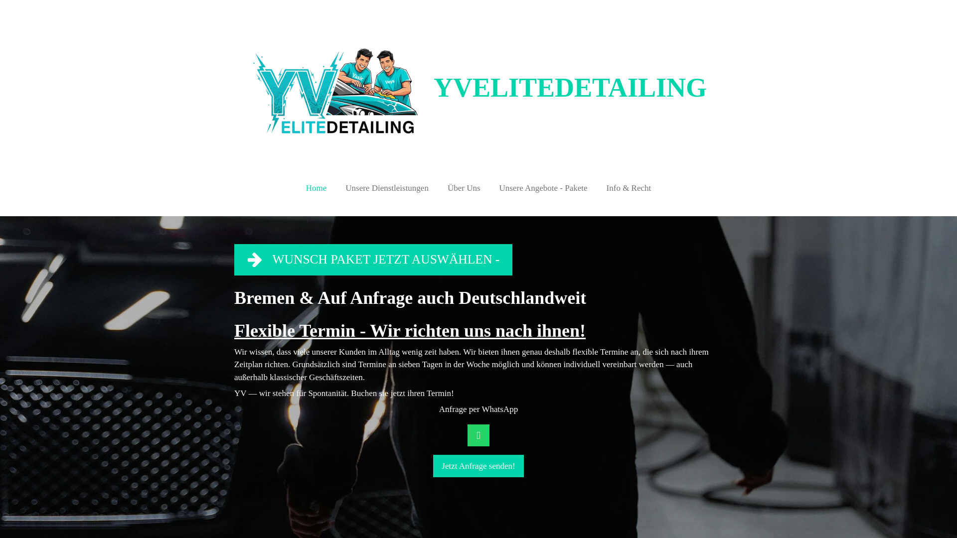 website screenshot of https://yvelitedetailing.de