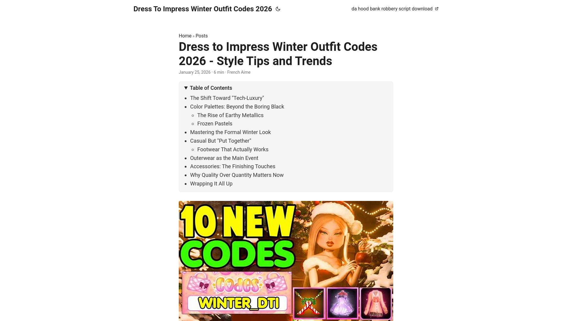 website screenshot of https://dresstoimpresswinteroutfitcodes2026.pages.dev/