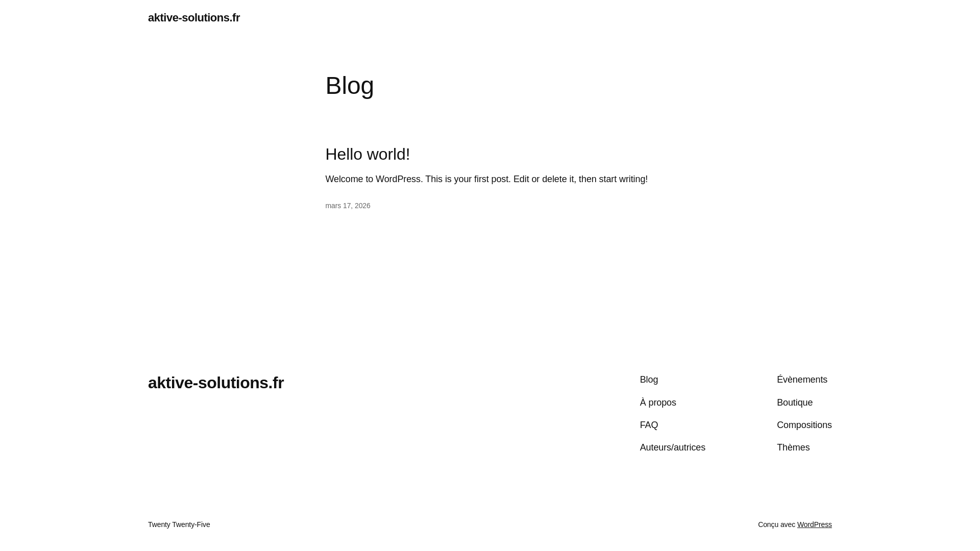 website screenshot of https://aktive-solutions.fr/