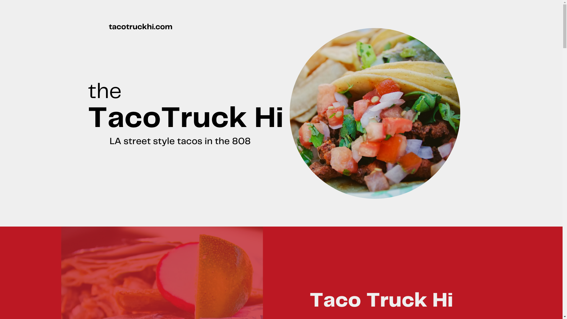 website screenshot of https://tacotruckhi.com/