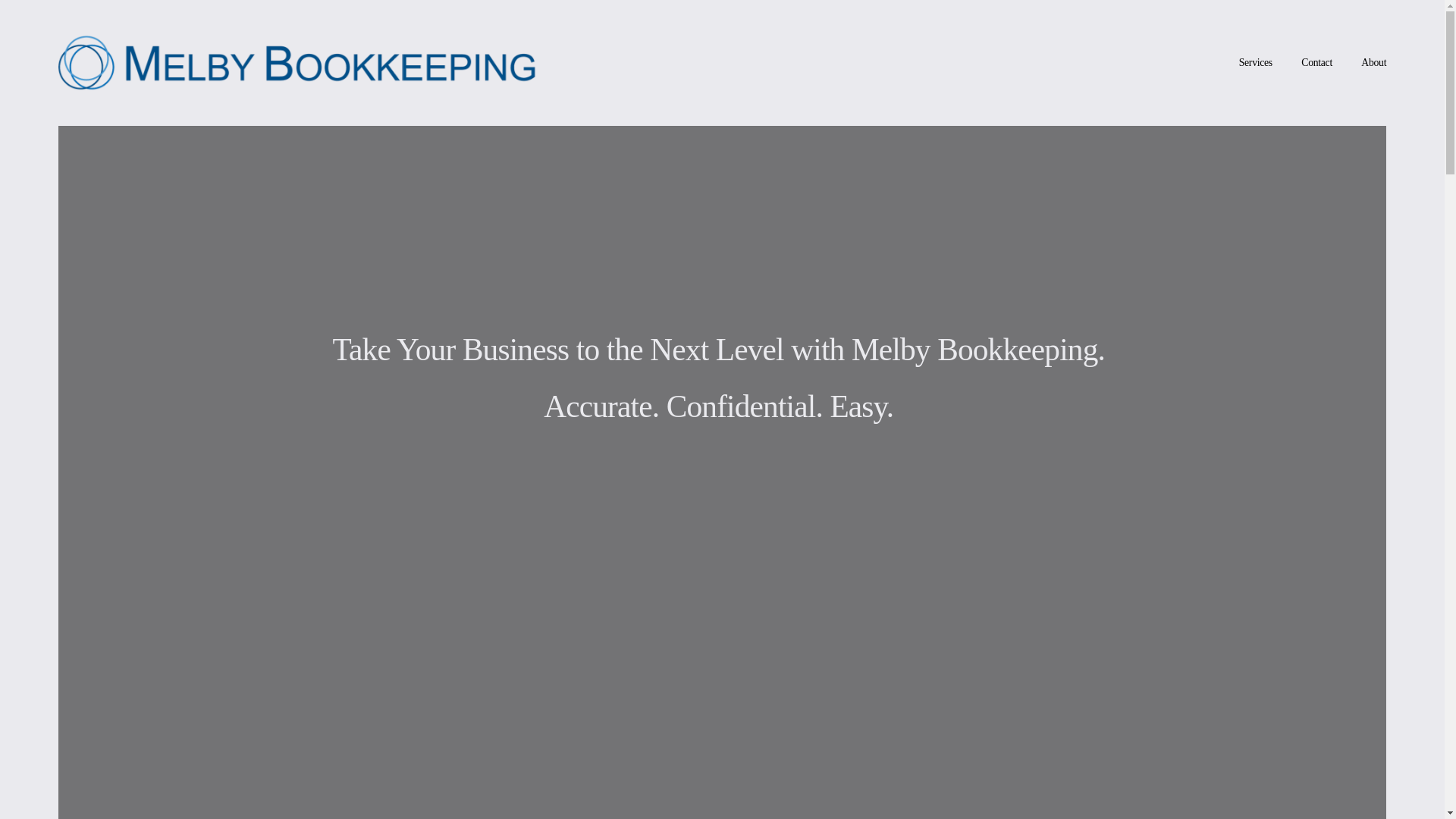 website screenshot of https://melbybookkeeping.com/