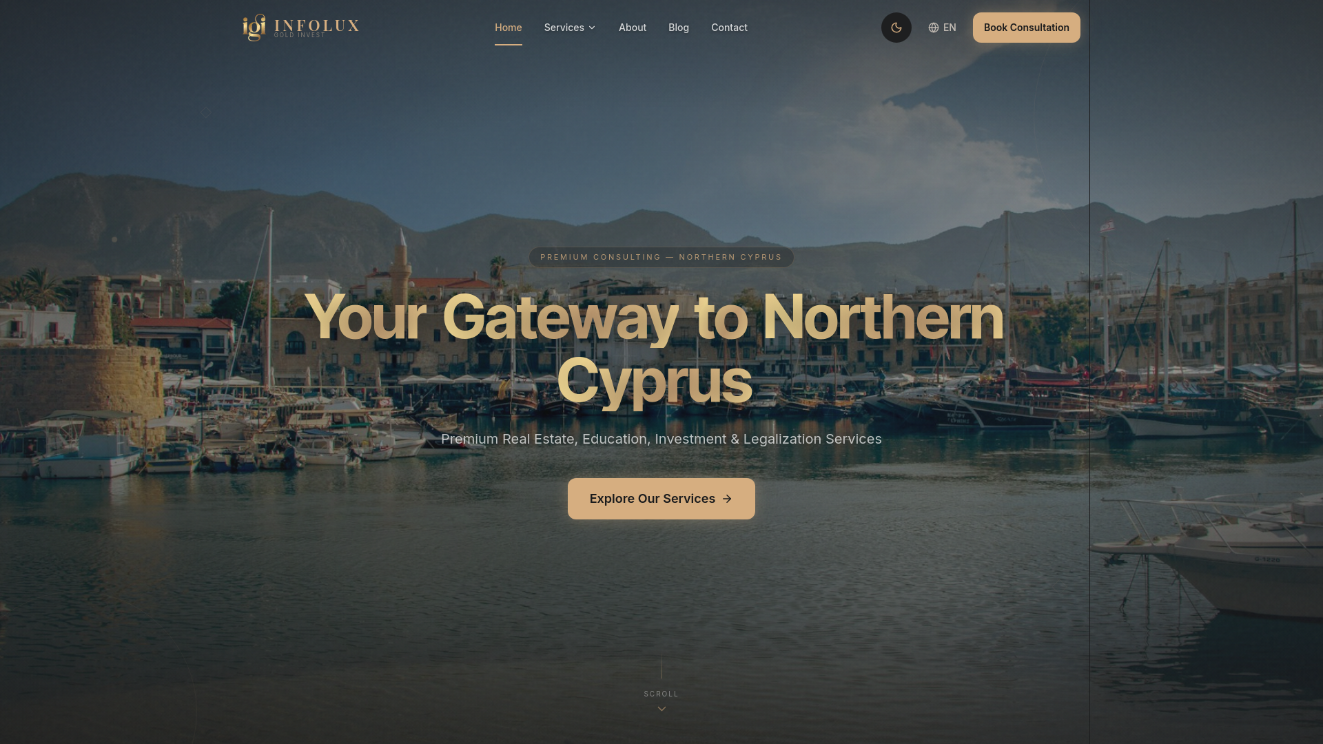 website screenshot of https://infolux-invest.com