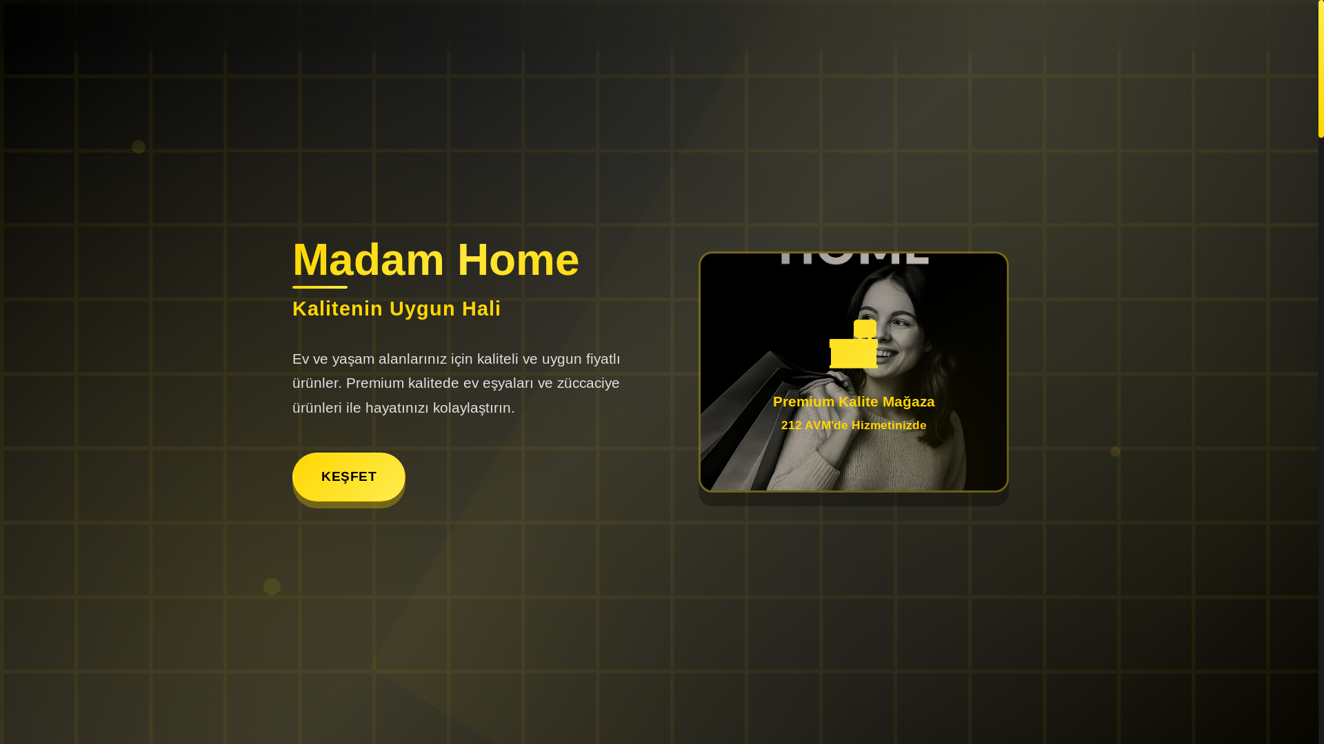 website screenshot of https://madamhome212.com/