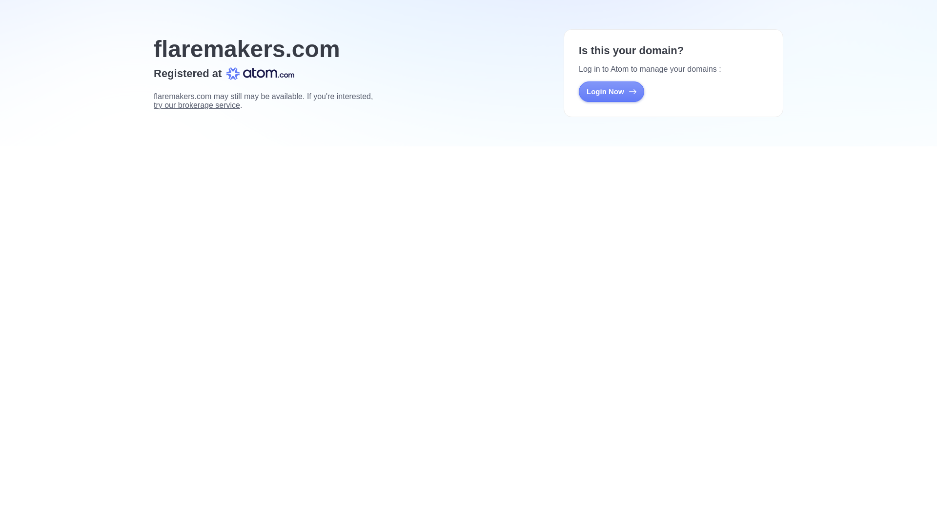 website screenshot of https://flaremakers.com/