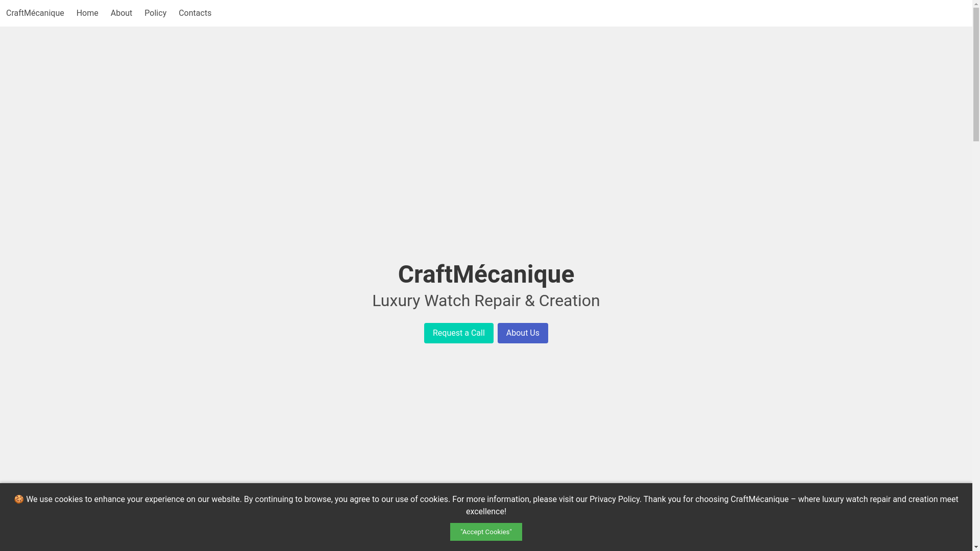 website screenshot of https://craftmecanique.com/