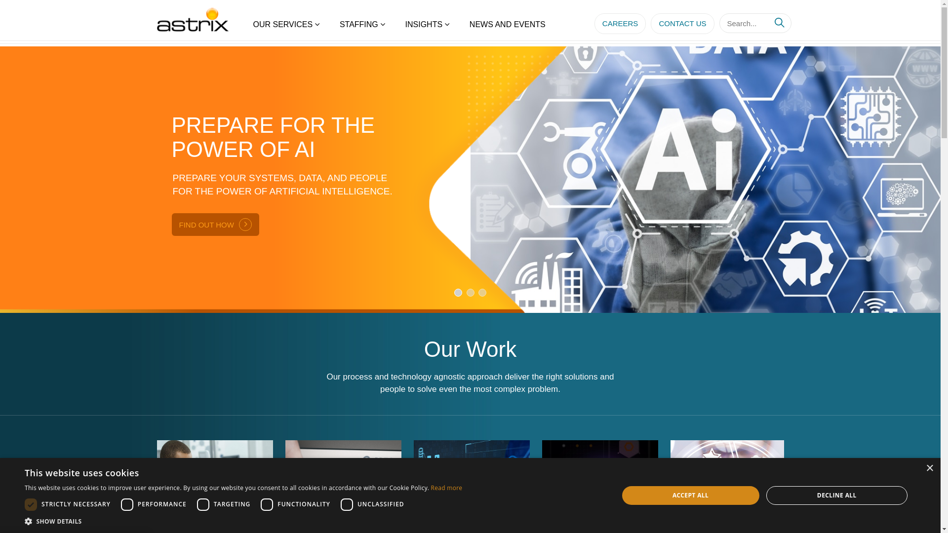 website screenshot of https://UpdatedResume@astrixinc.com/