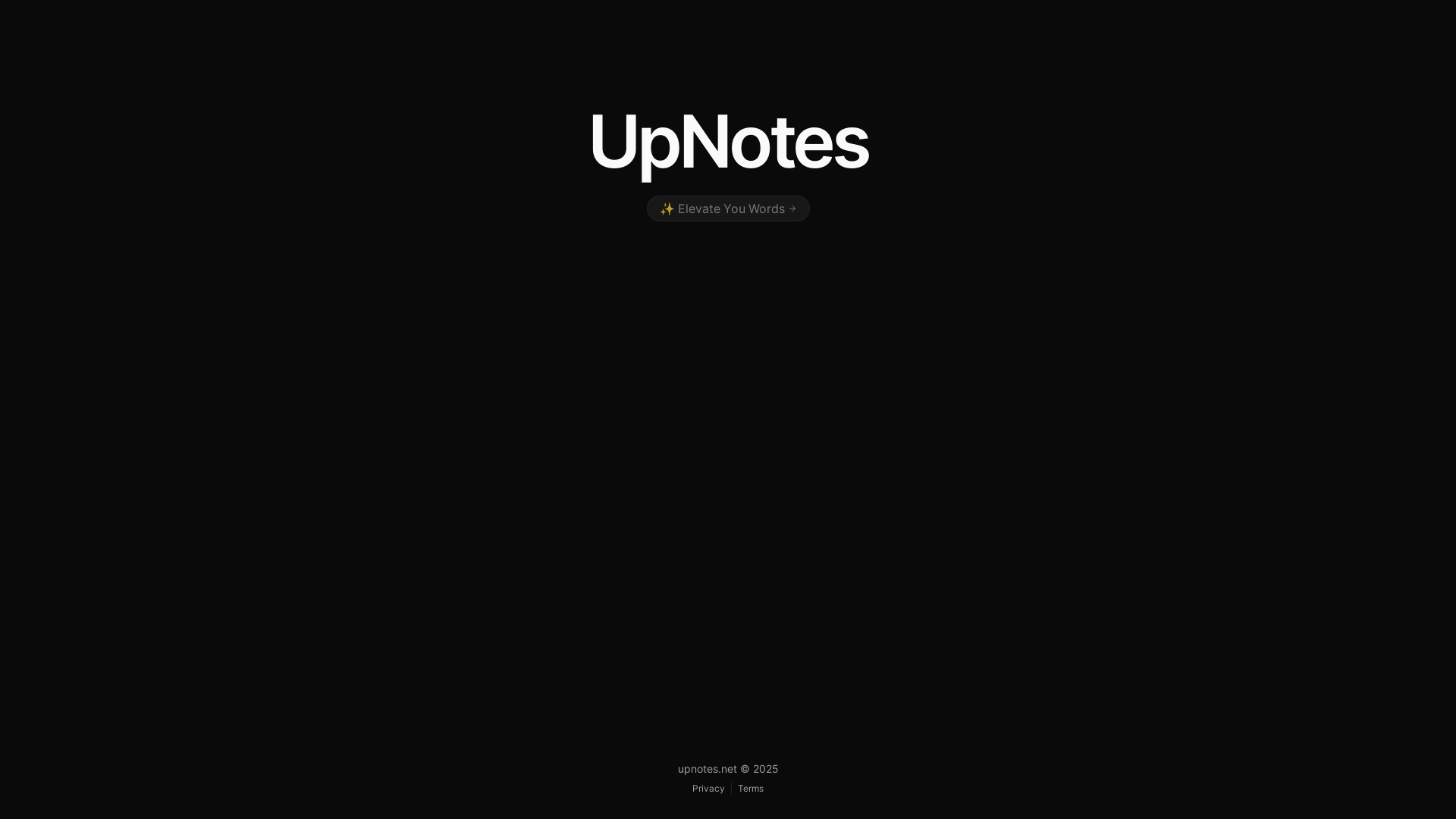 website screenshot of https://upnotes.net/