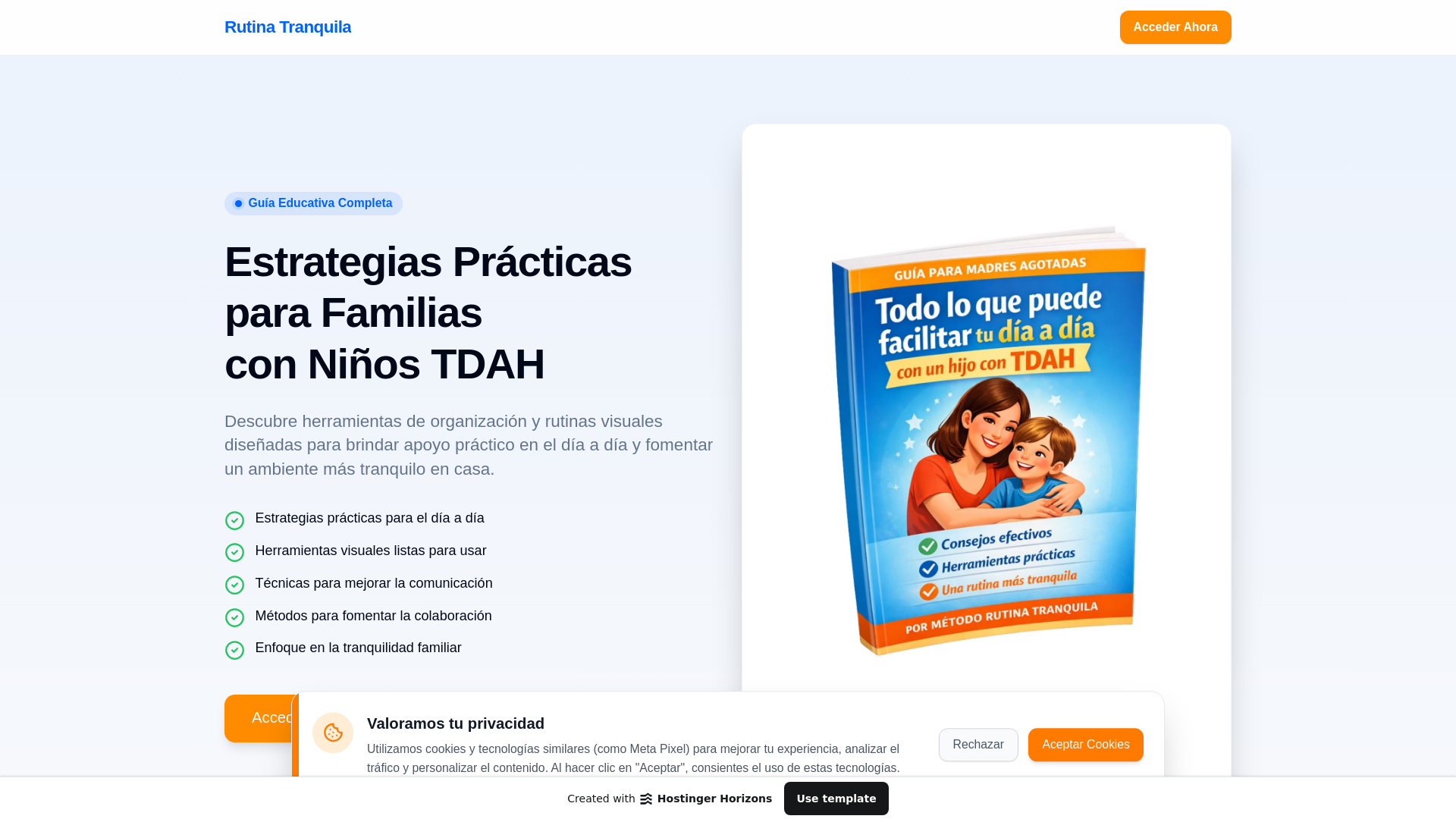 website screenshot of https://rutinatranquila.sbs/