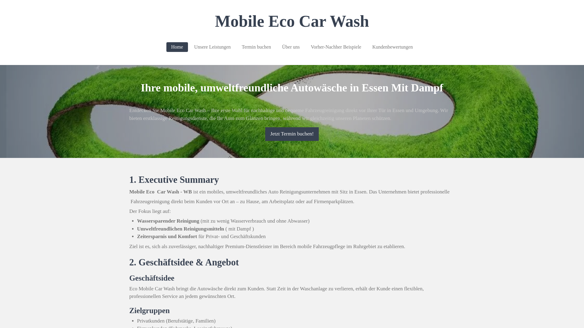 website screenshot of https://mobileecocarwash-wb.de/