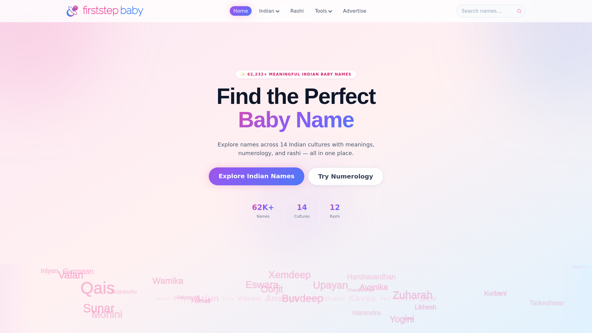 website screenshot of https://firststepbaby.name/