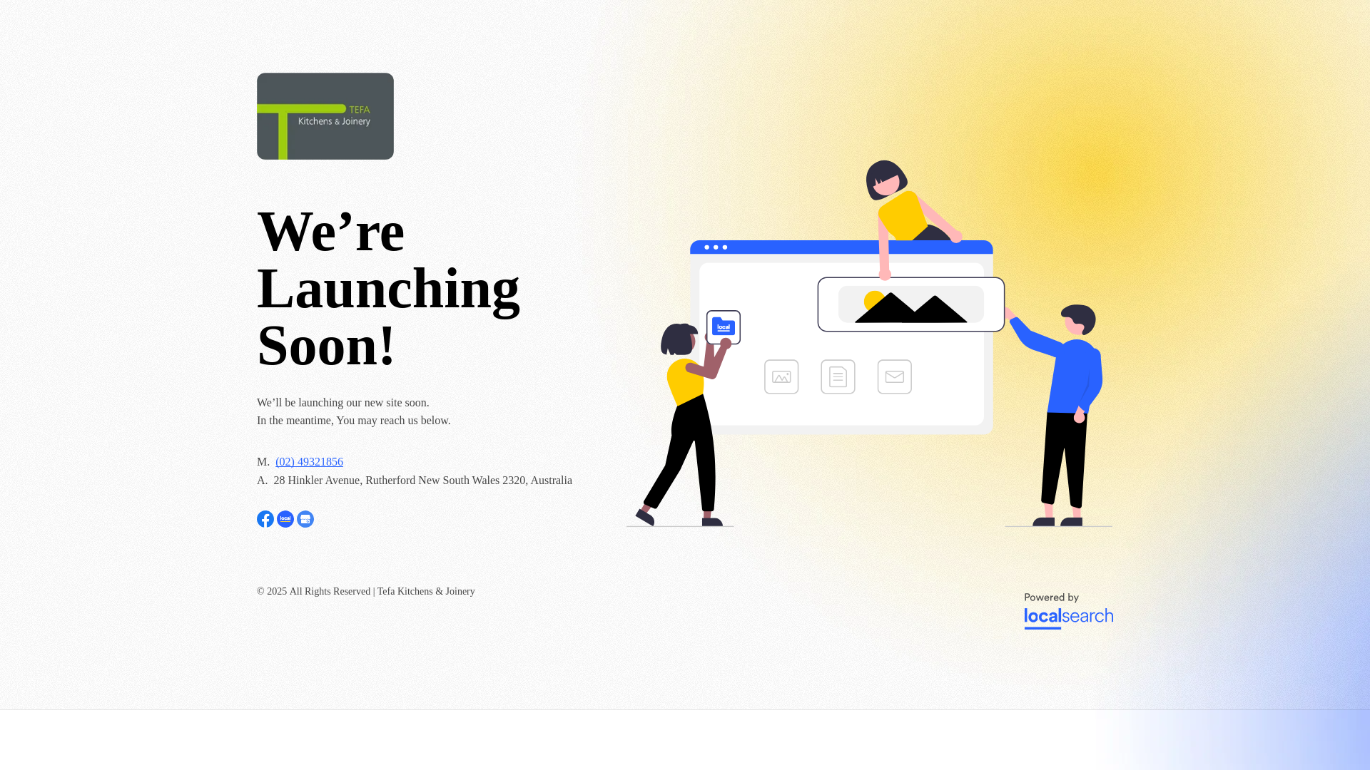 website screenshot of https://tefakitchensandjoinery.com.au/