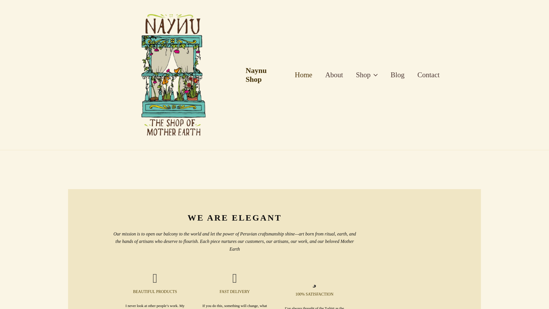 website screenshot of https://naynushop.com/