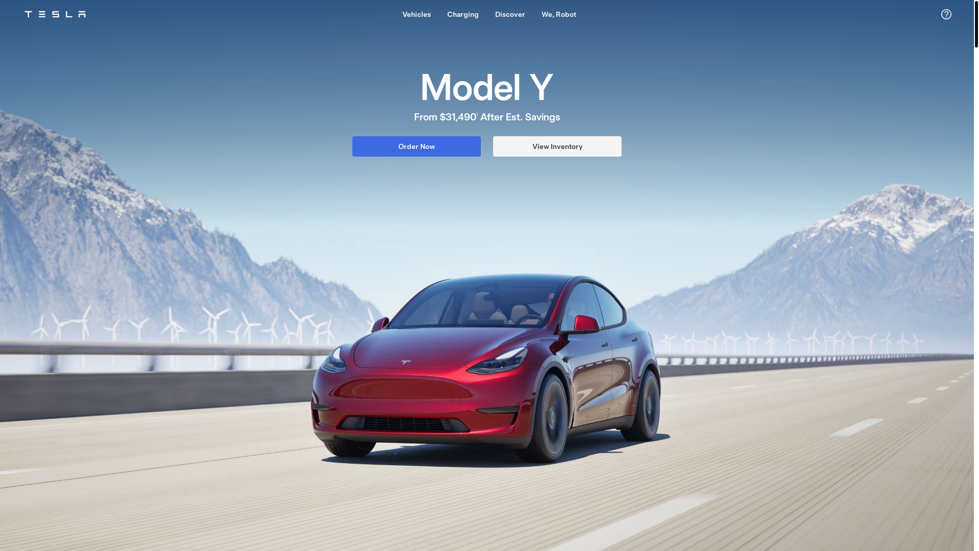 website screenshot of https://prelaunch-tesla.com/