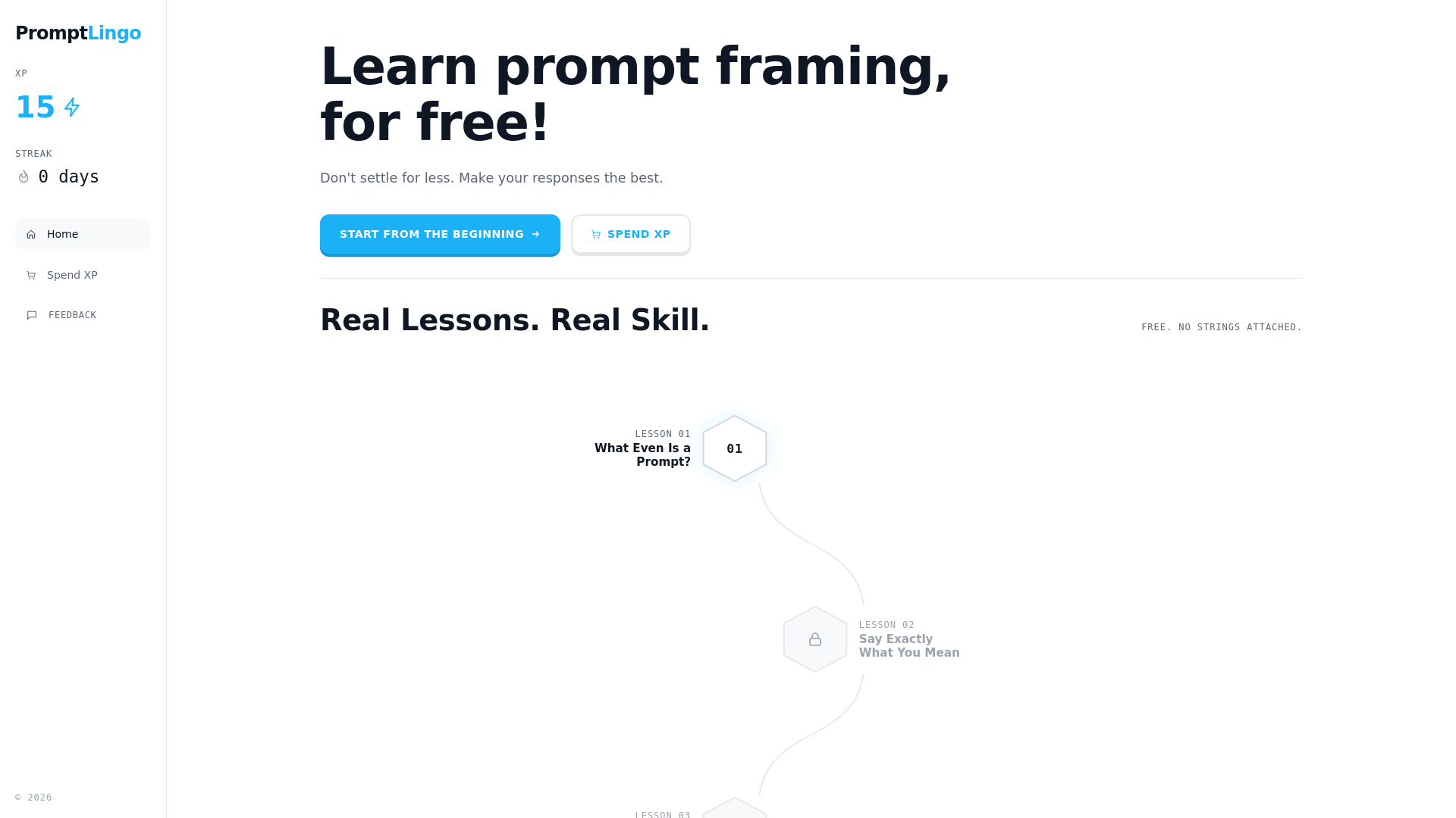 website screenshot of https://promptlingo.xyz/