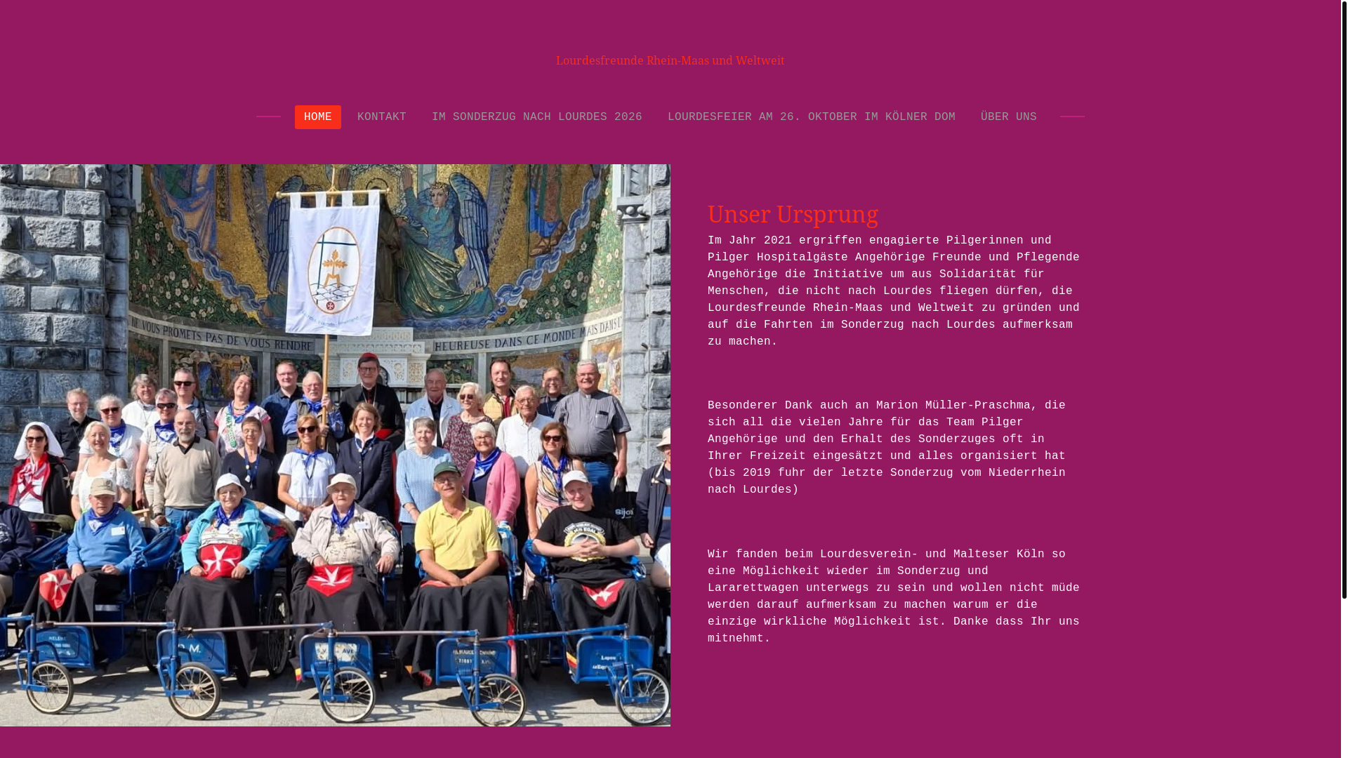 website screenshot of https://lourdesfreunderheinmaasundweltweit.com/