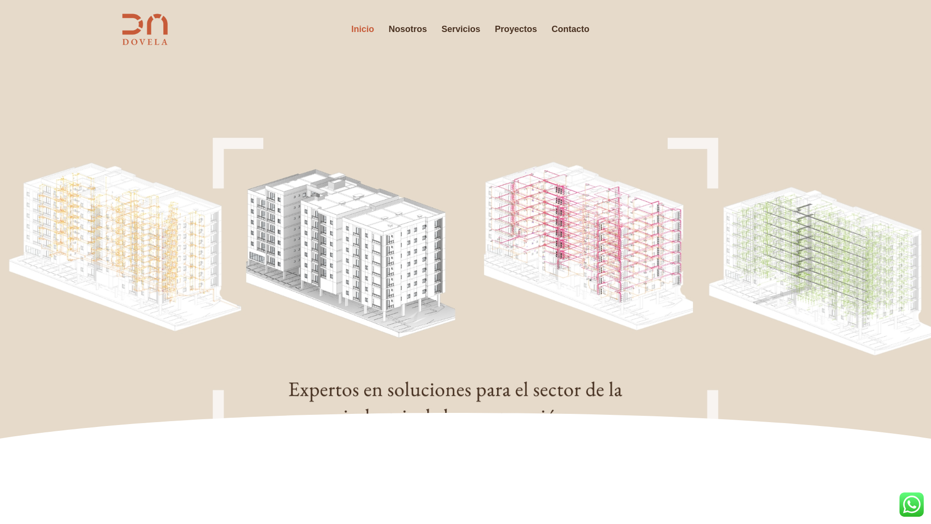 website screenshot of https://dovelaproyectos.com/